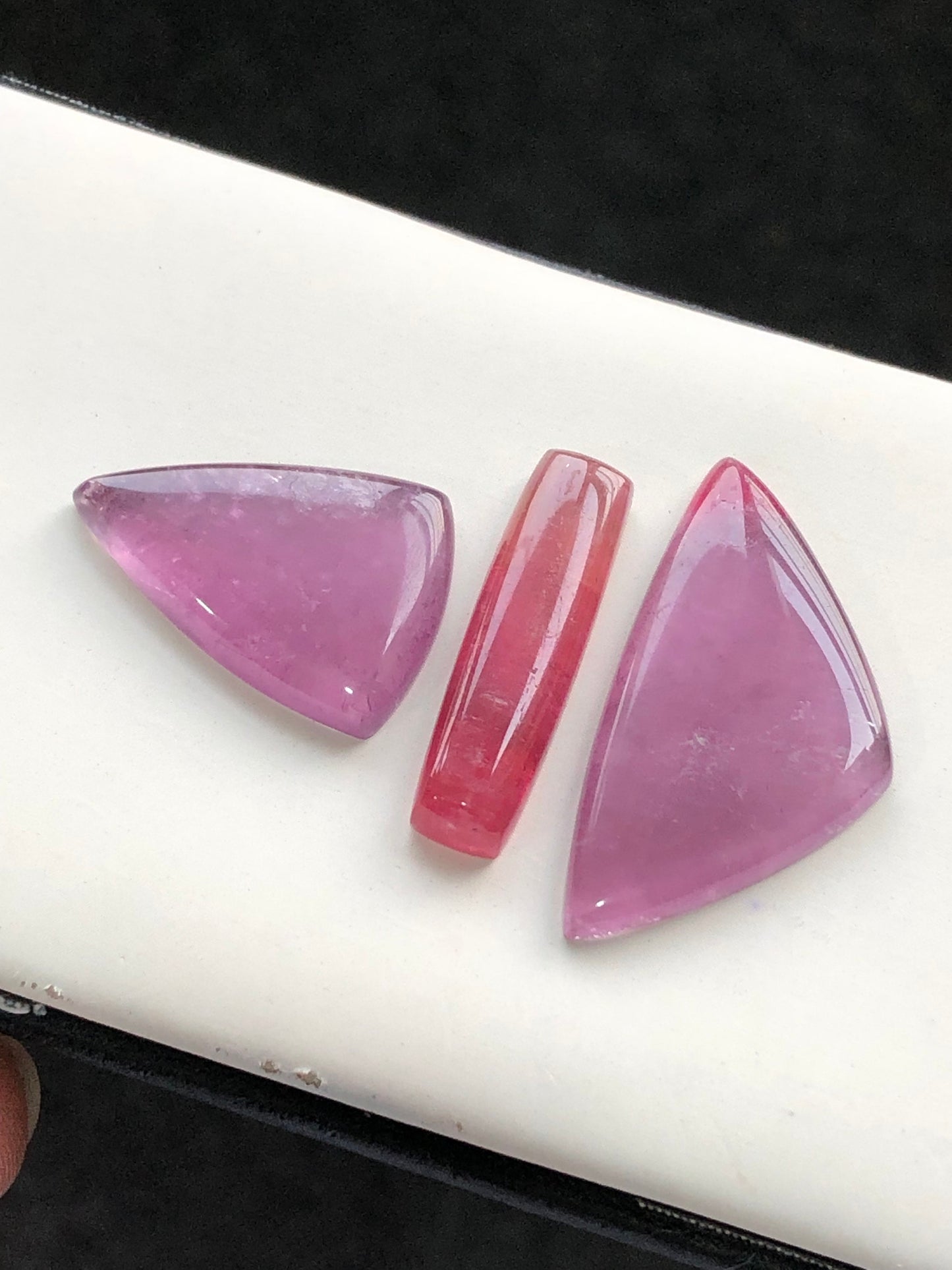 Purple and red tourmaline cabochons perfect for pendant 56 carats