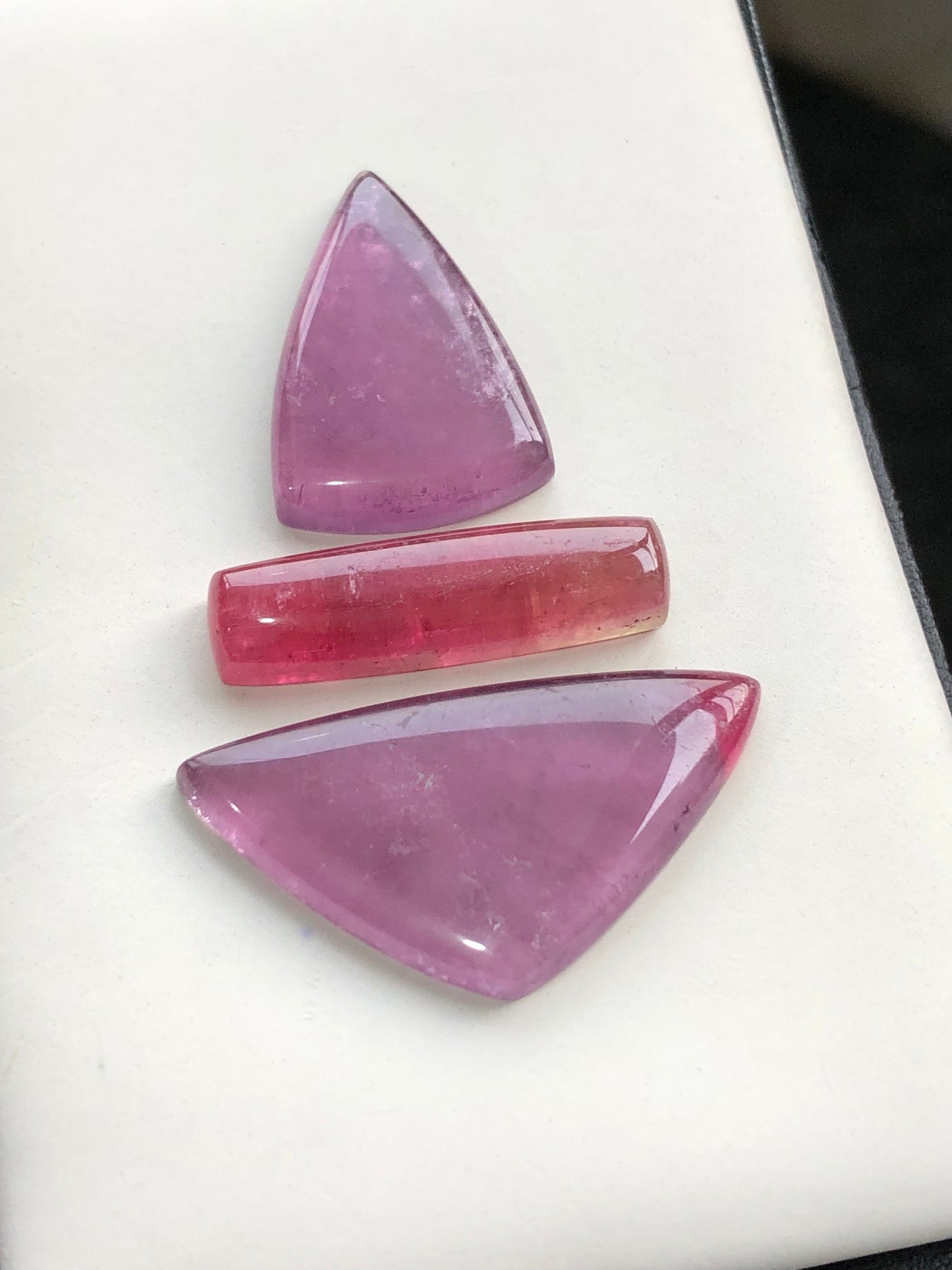 Purple and red tourmaline cabochons perfect for pendant 56 carats