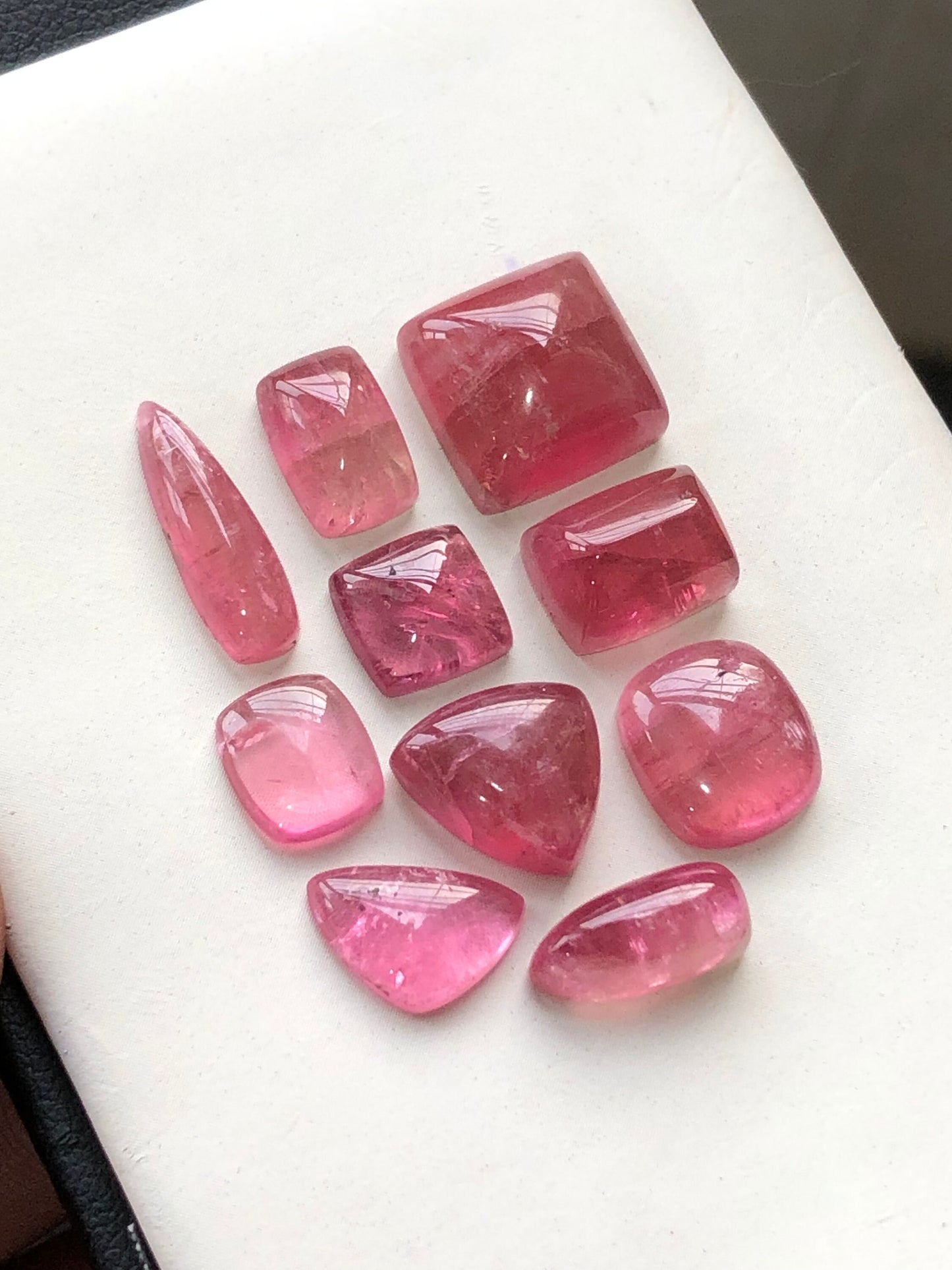 Pink tourmaline cabochons 42 carats natural origin Afghanistan