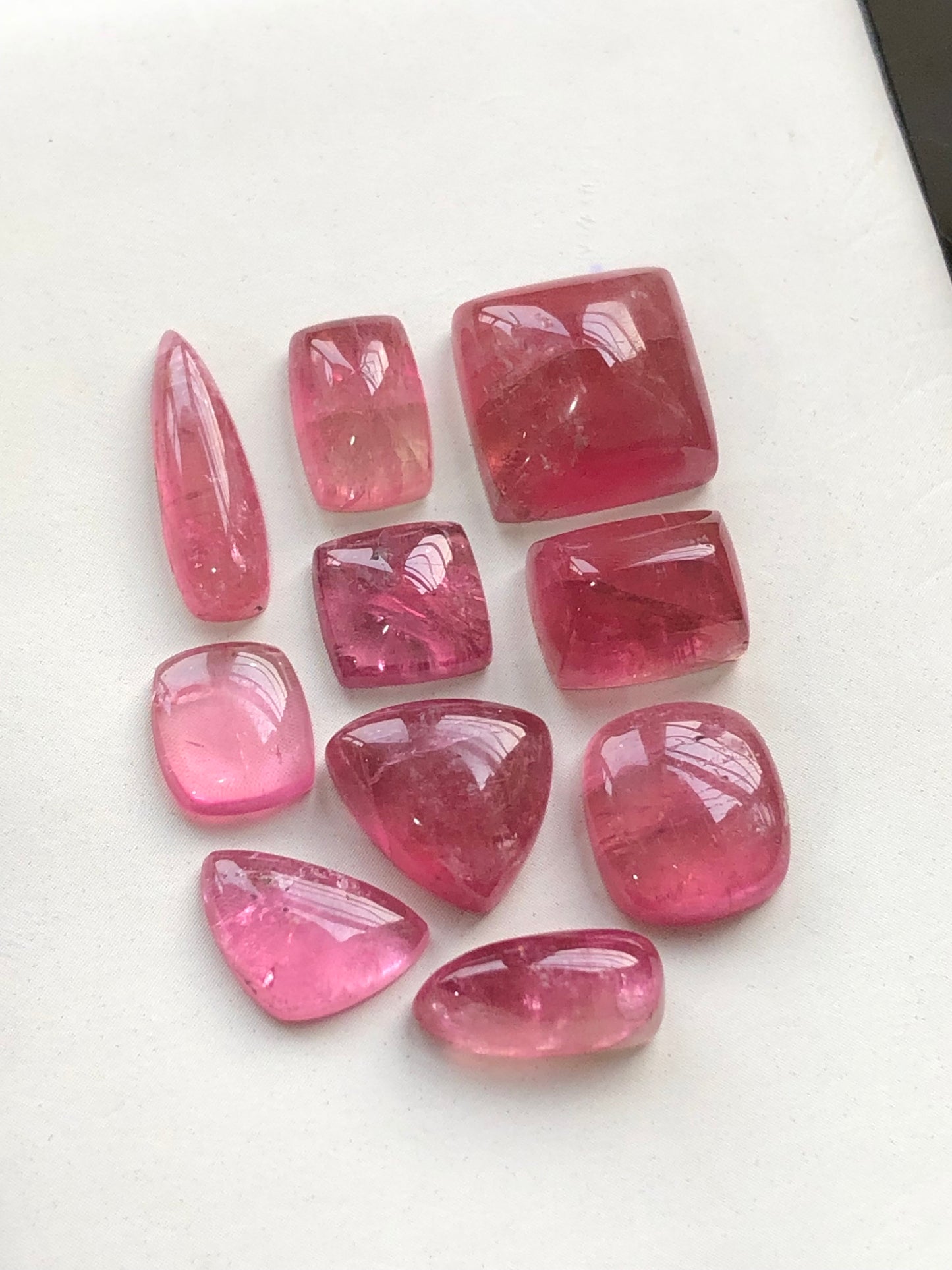 Pink tourmaline cabochons 42 carats natural origin Afghanistan