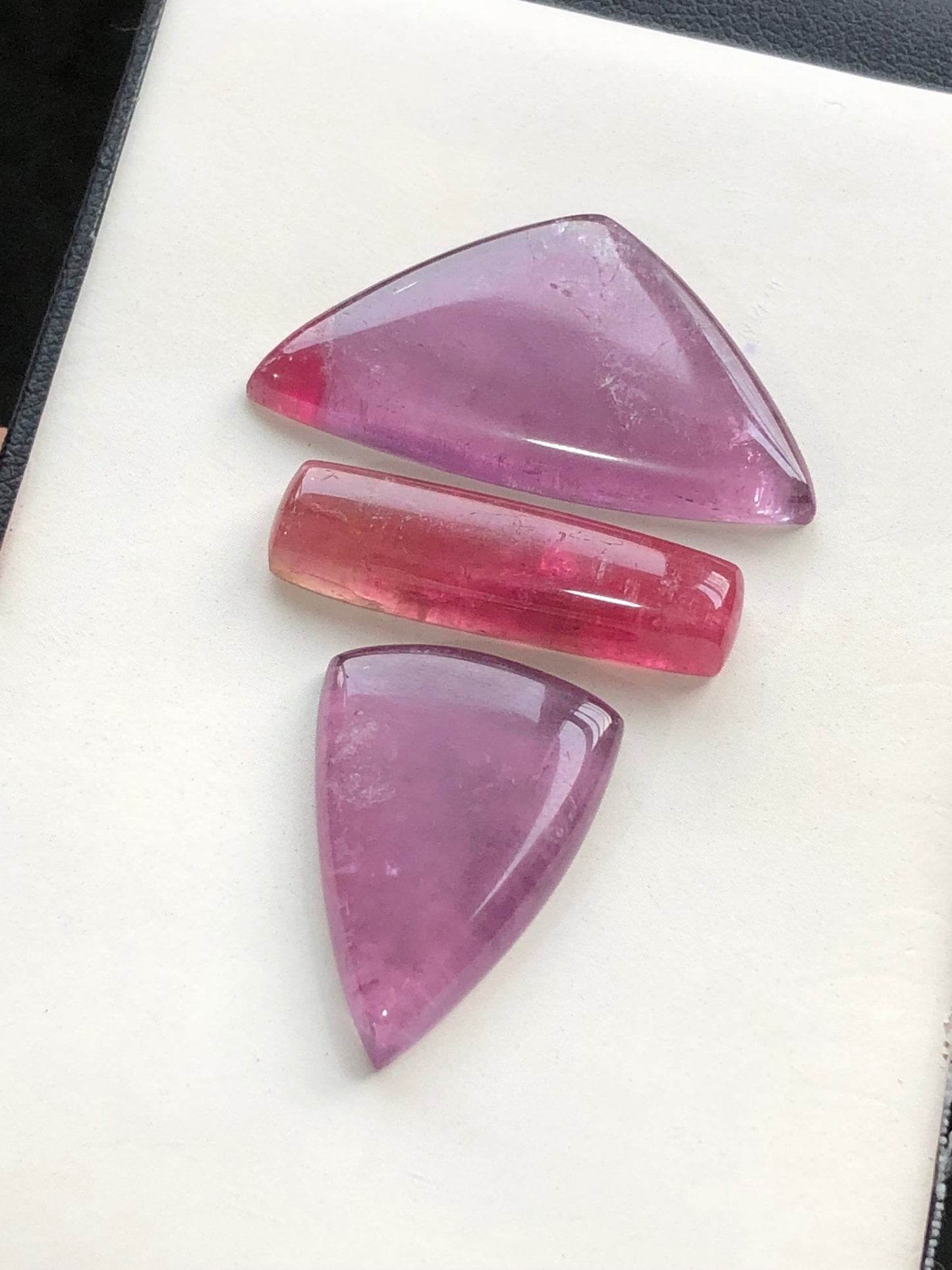Purple and red tourmaline cabochons perfect for pendant 56 carats