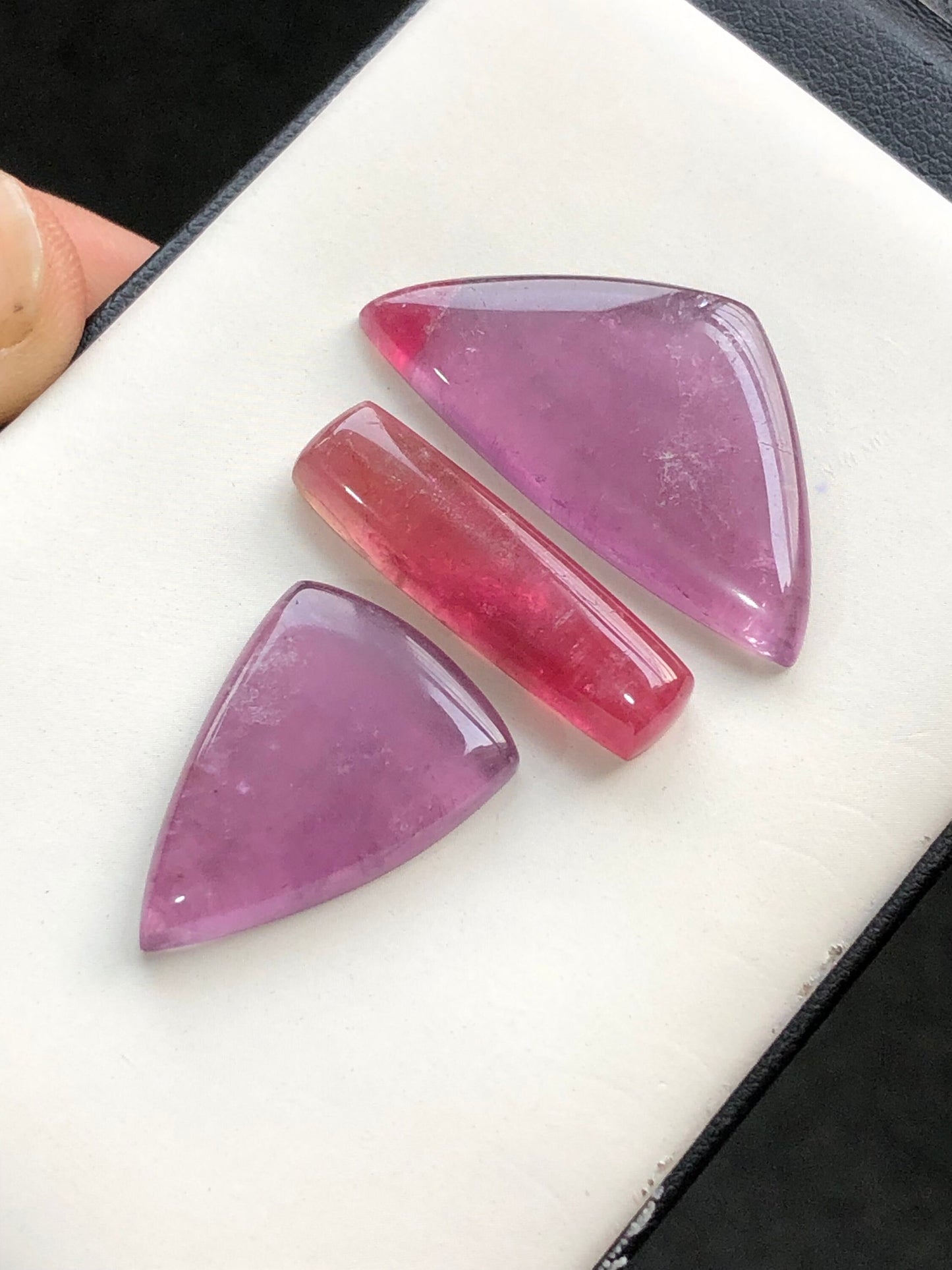 Purple and red tourmaline cabochons perfect for pendant 56 carats