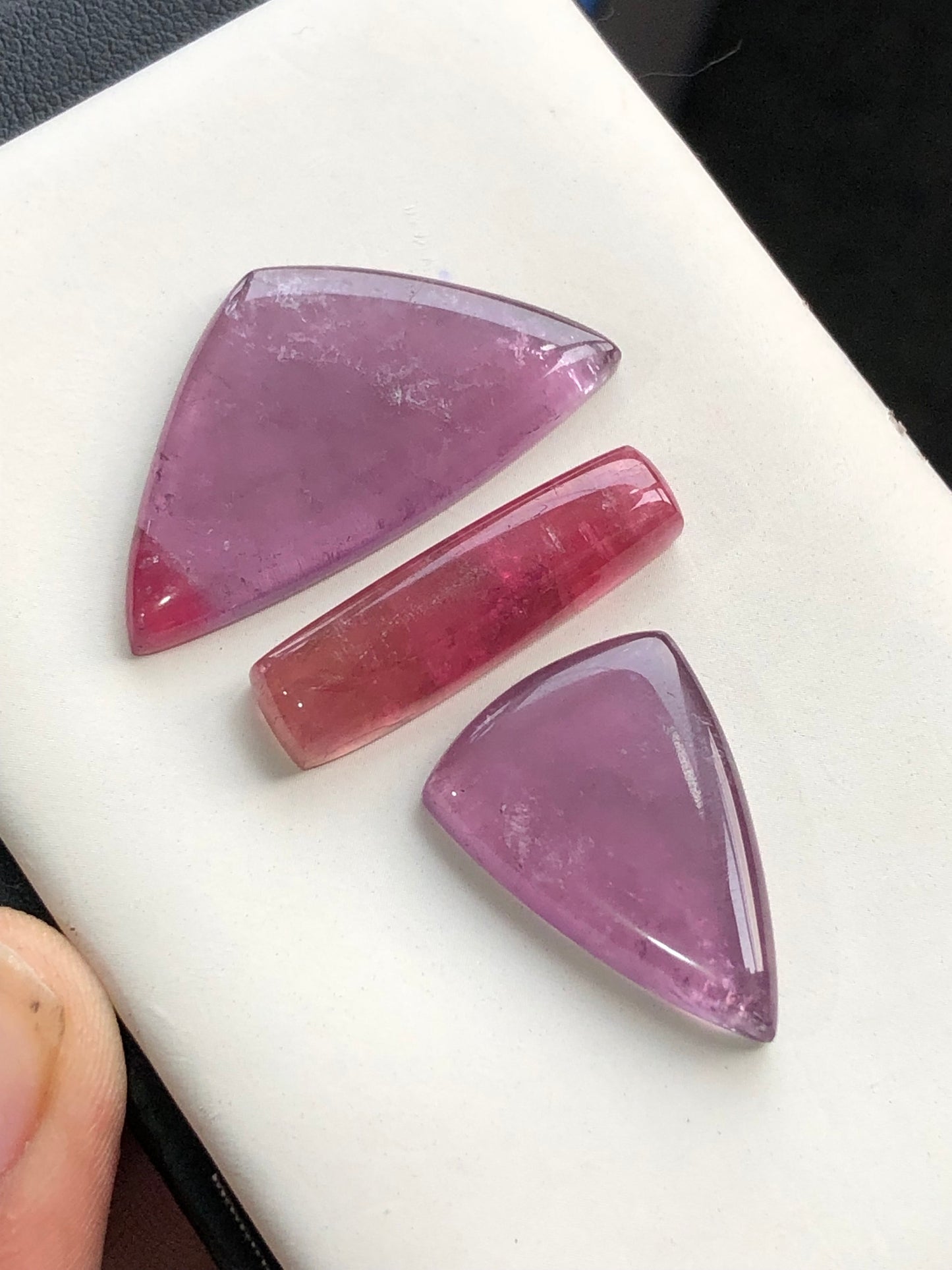 Purple and red tourmaline cabochons perfect for pendant 56 carats