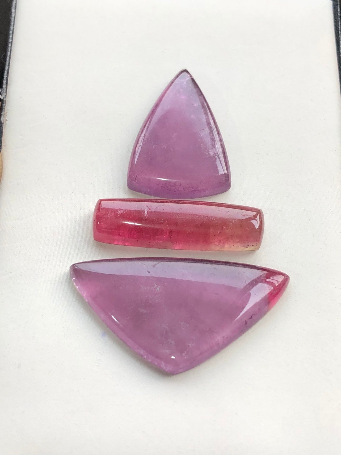 Purple and red tourmaline cabochons perfect for pendant 56 carats