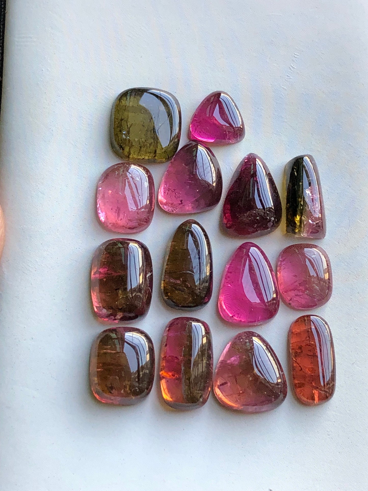 Pink tourmaline cabochon lot 47.40 carats