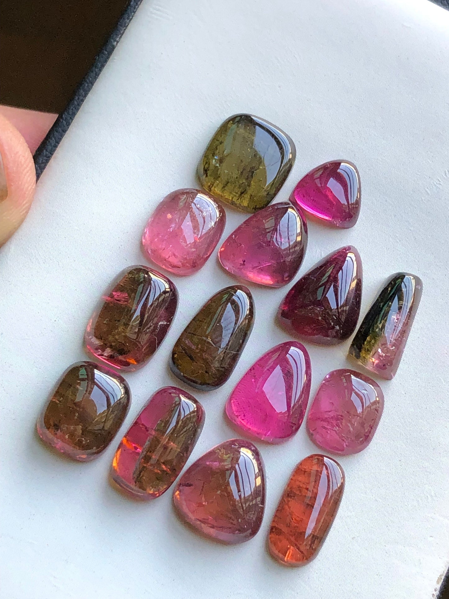 Pink tourmaline cabochon lot 47.40 carats
