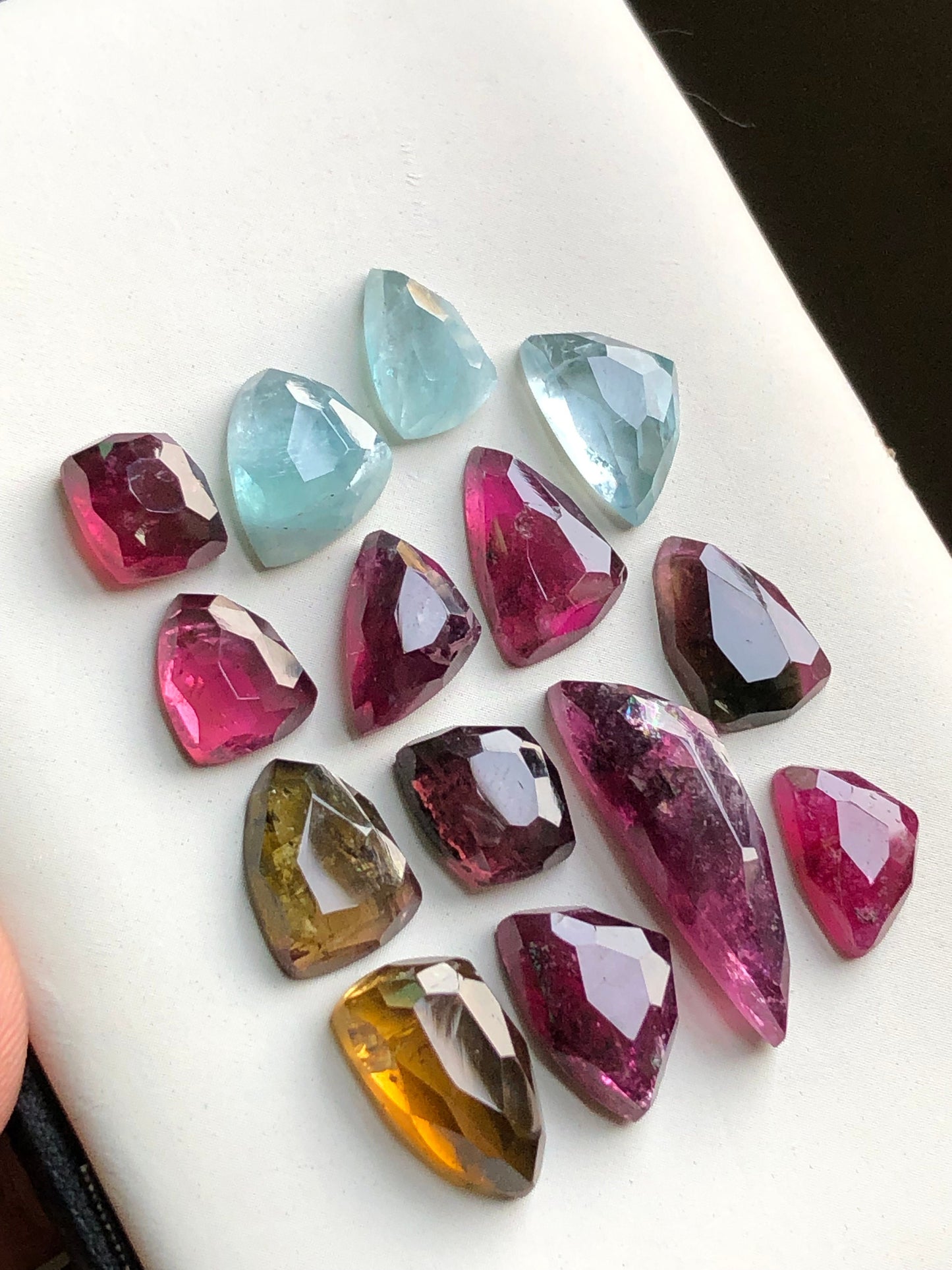 Mix tourmaline rose cuts lot available 48.90 carats