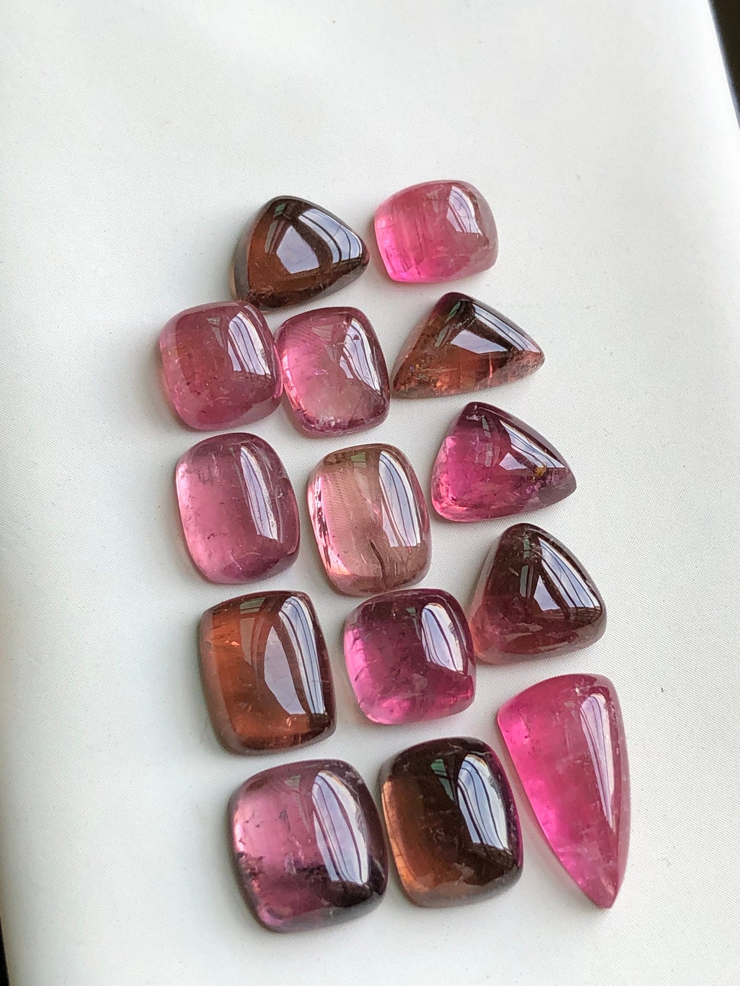 Pink tourmaline cabochons available 46.20 carats