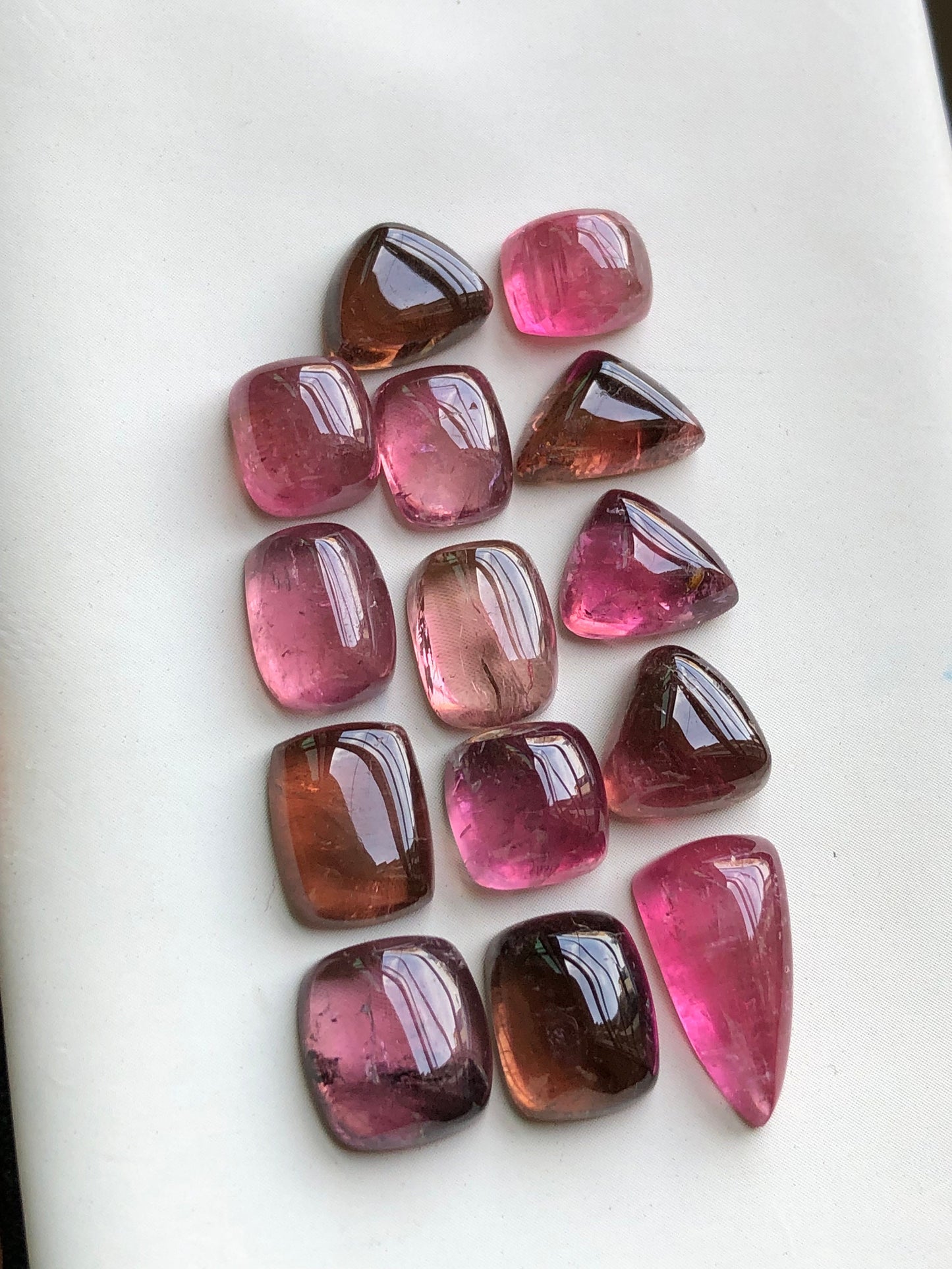 Pink tourmaline cabochons available 46.20 carats