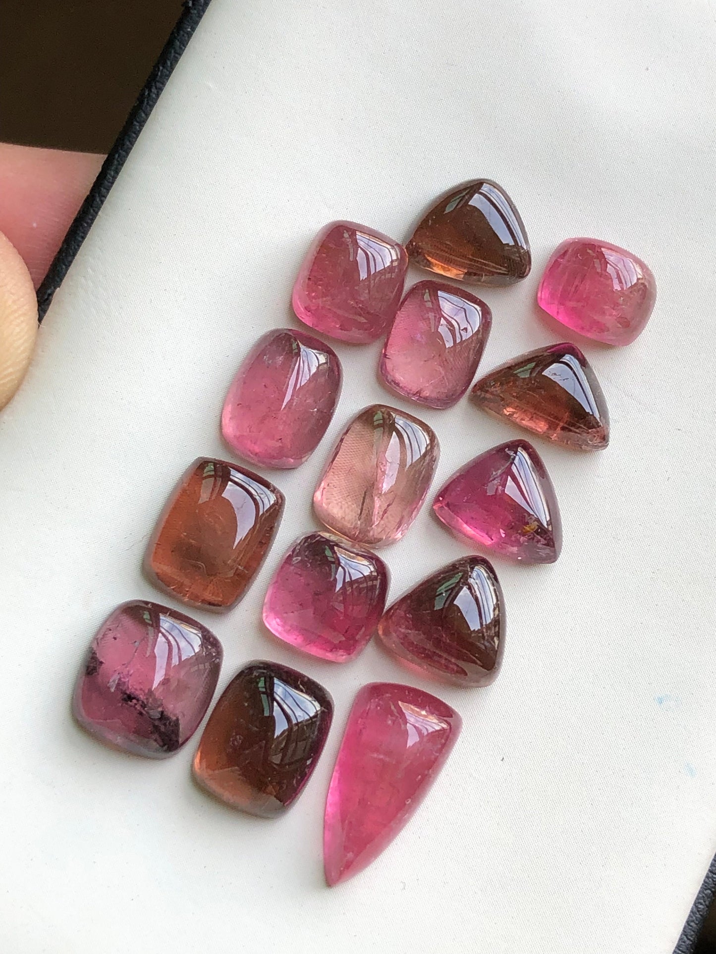 Pink tourmaline cabochons available 46.20 carats