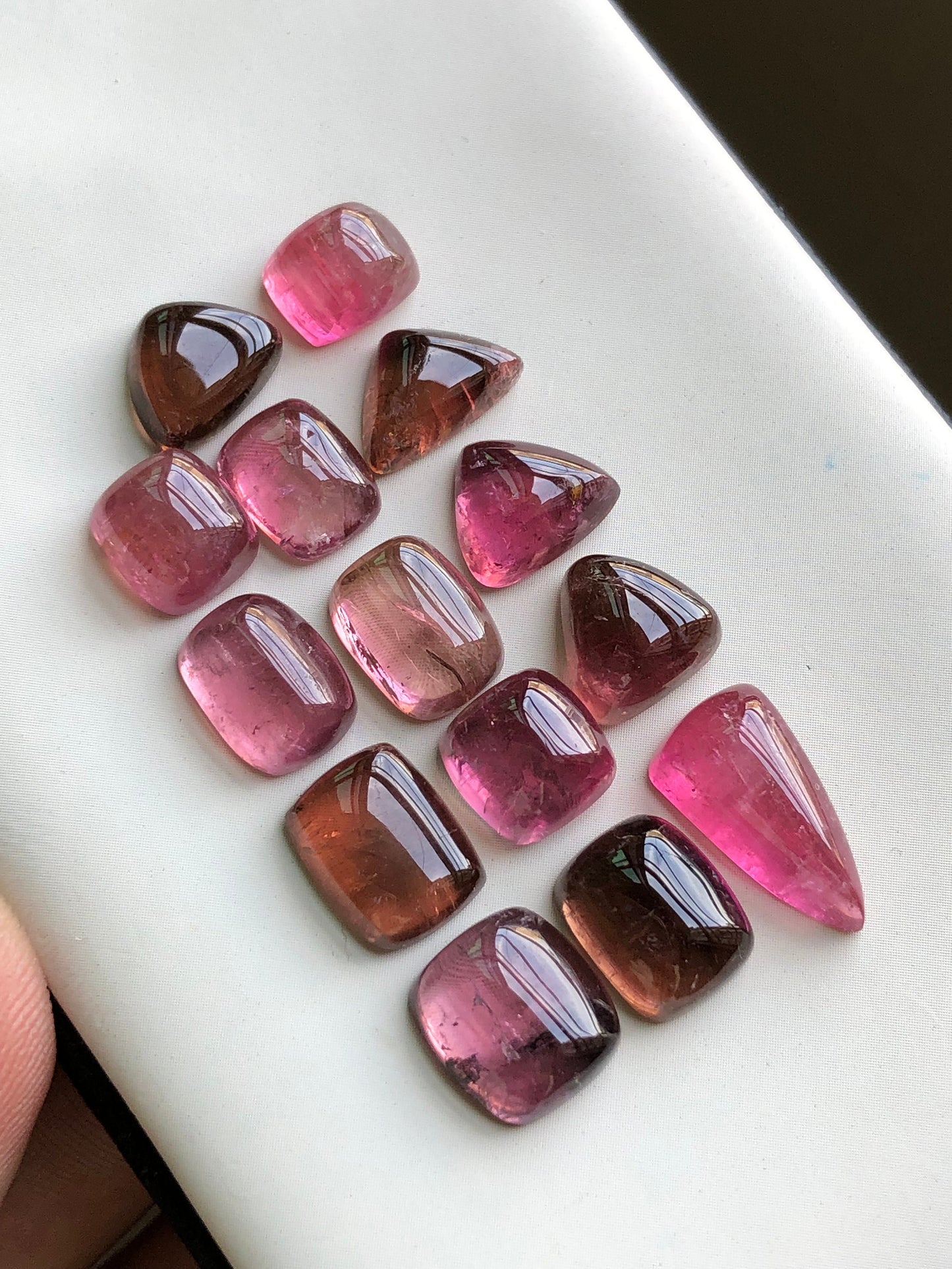 Pink tourmaline cabochons available 46.20 carats