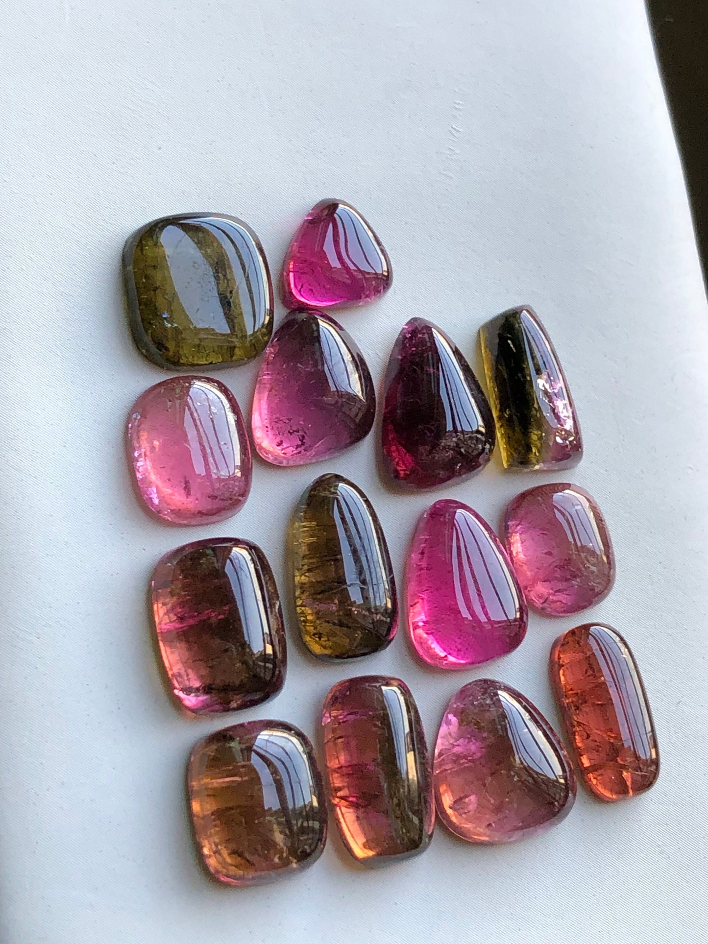Pink tourmaline cabochon lot 47.40 carats