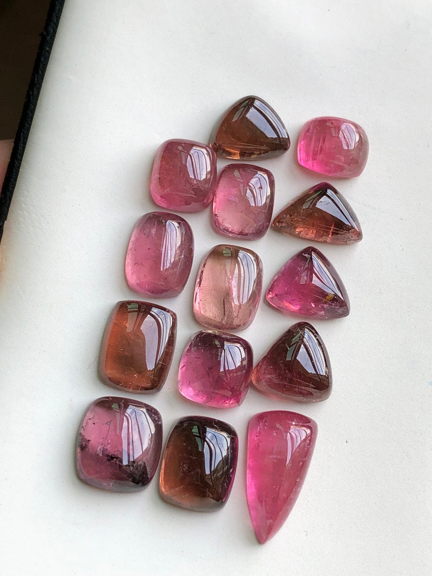 Pink tourmaline cabochons available 46.20 carats