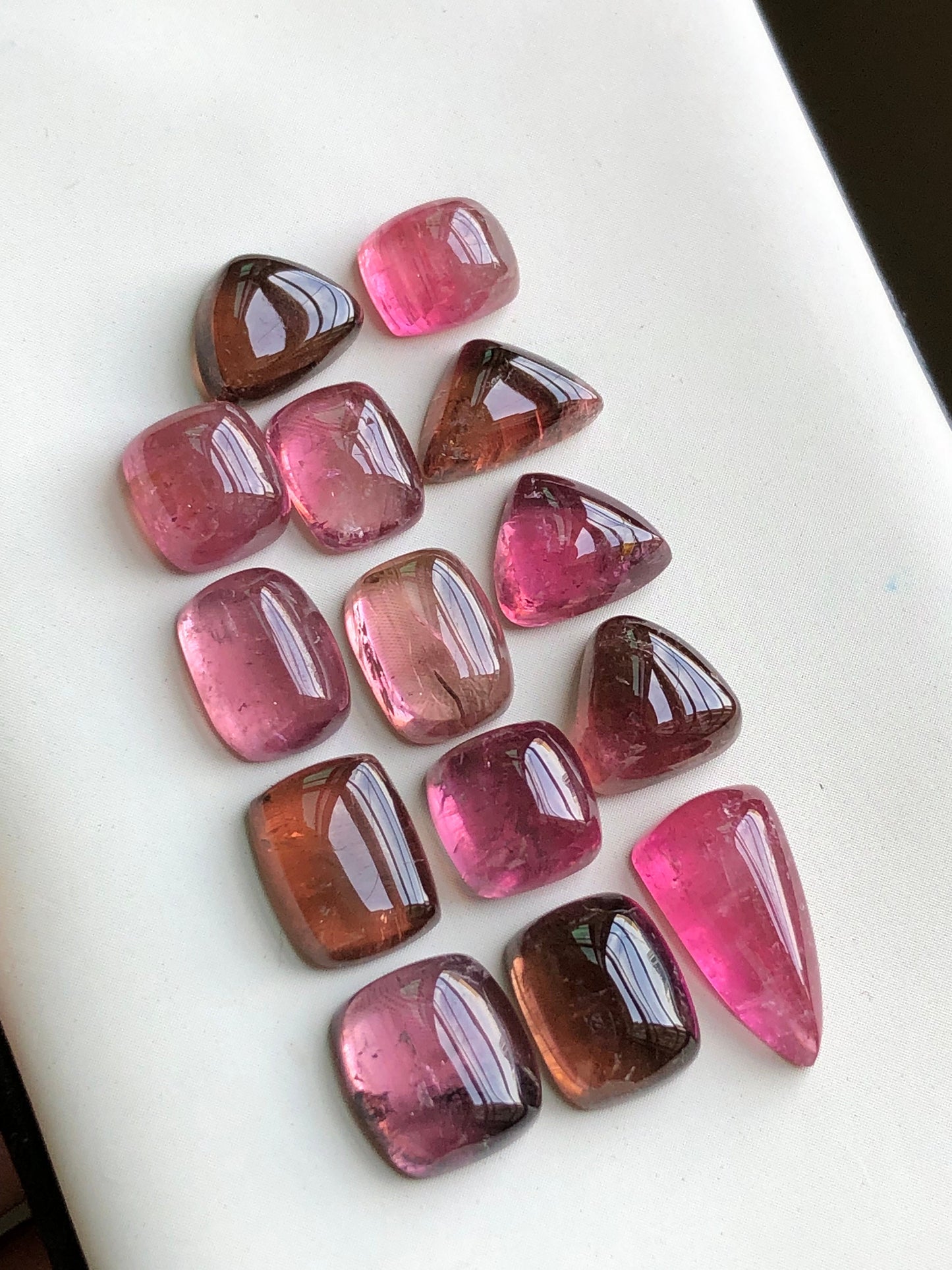 Pink tourmaline cabochons available 46.20 carats