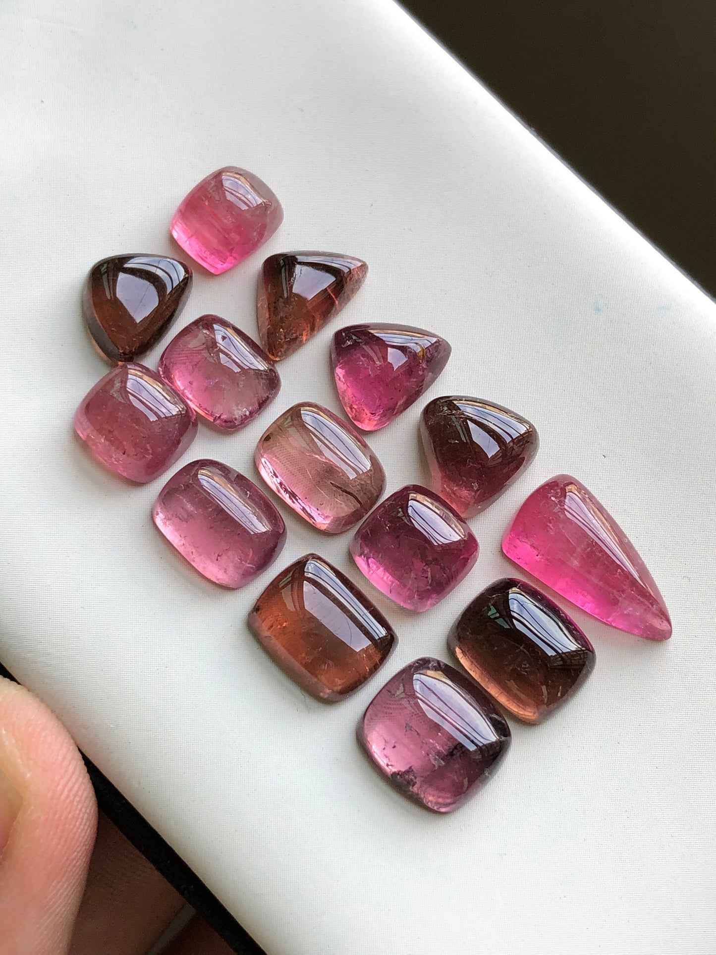 Pink tourmaline cabochons available 46.20 carats