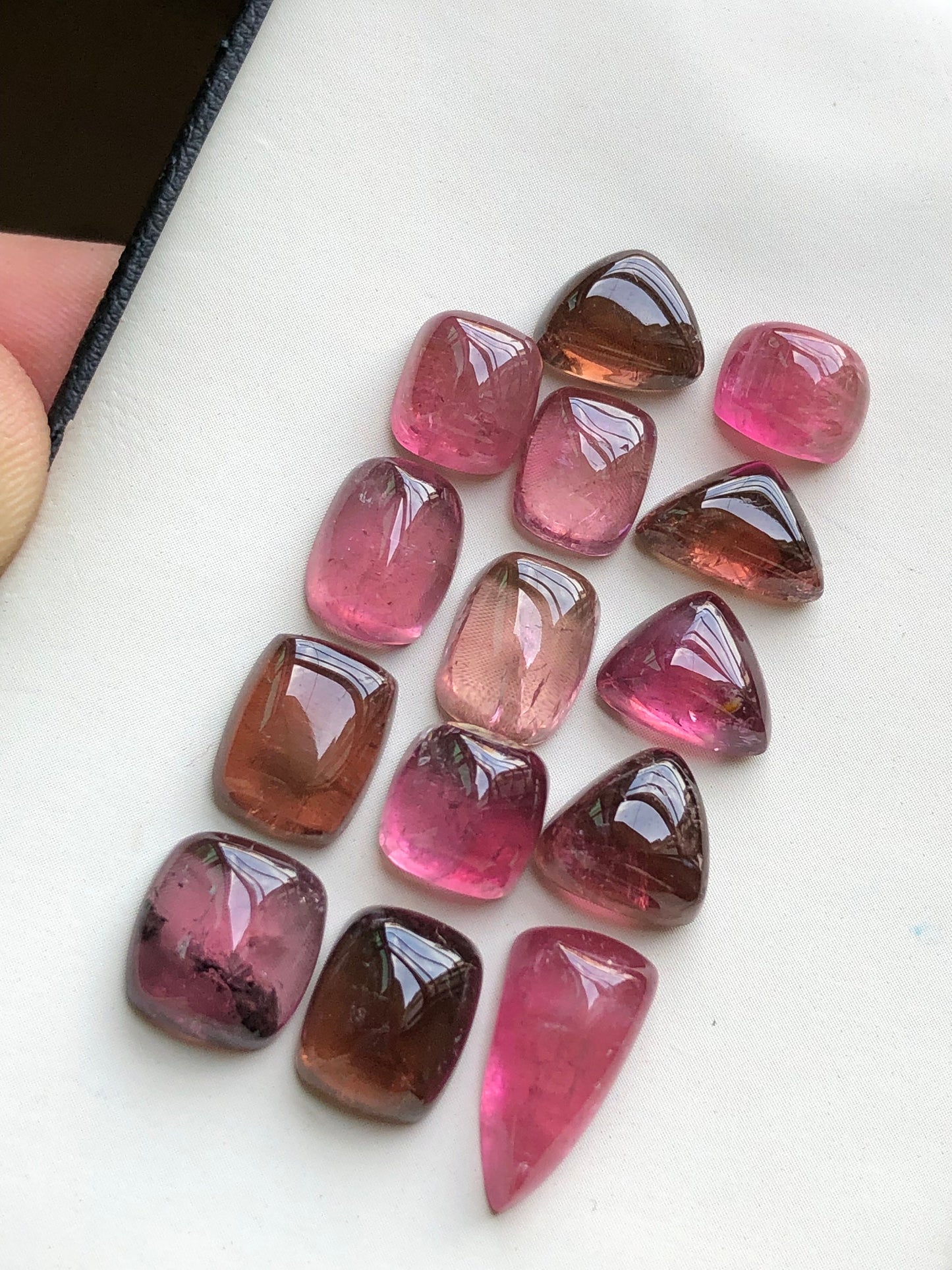 Pink tourmaline cabochons available 46.20 carats