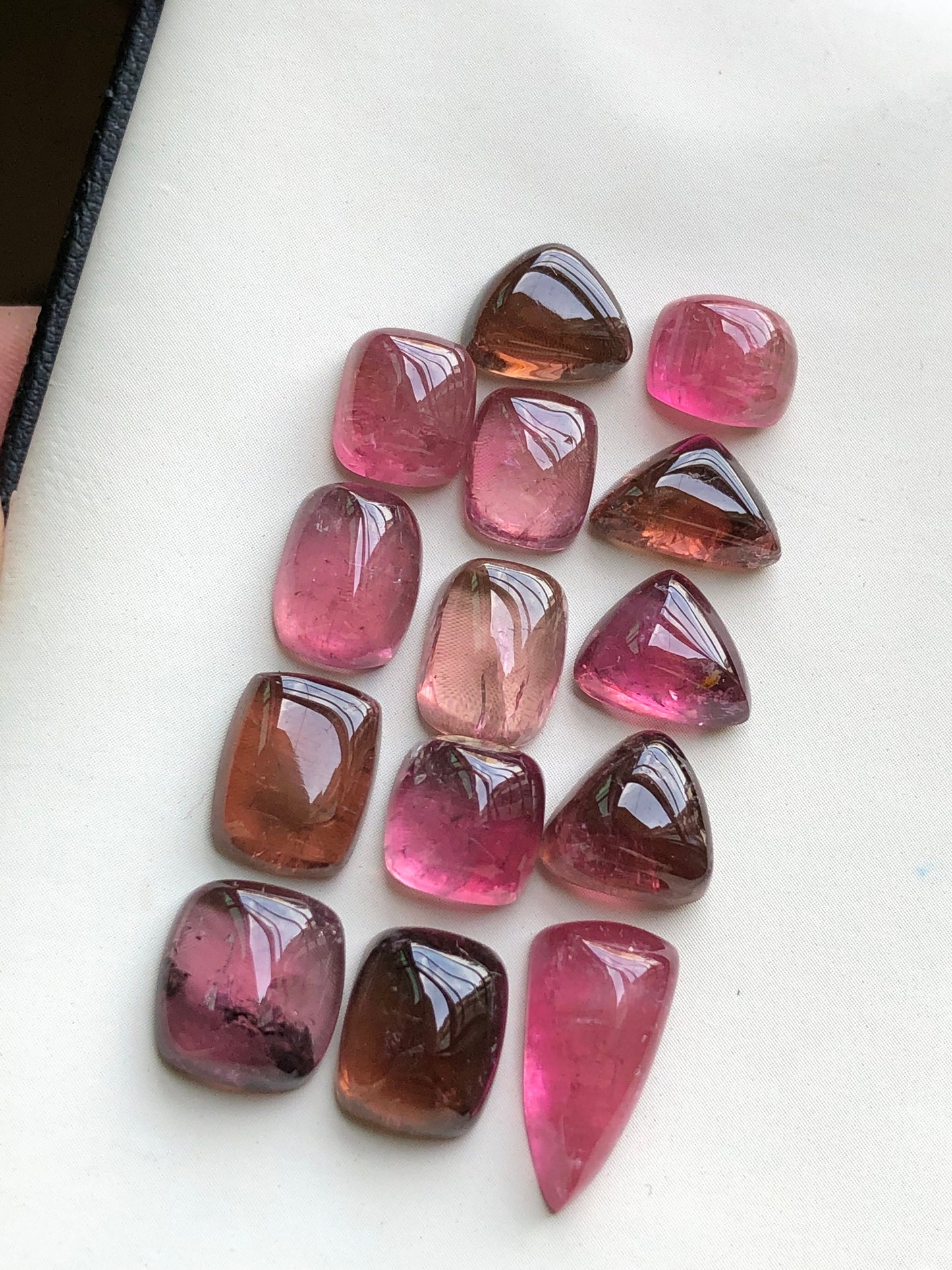 Pink tourmaline cabochons available 46.20 carats