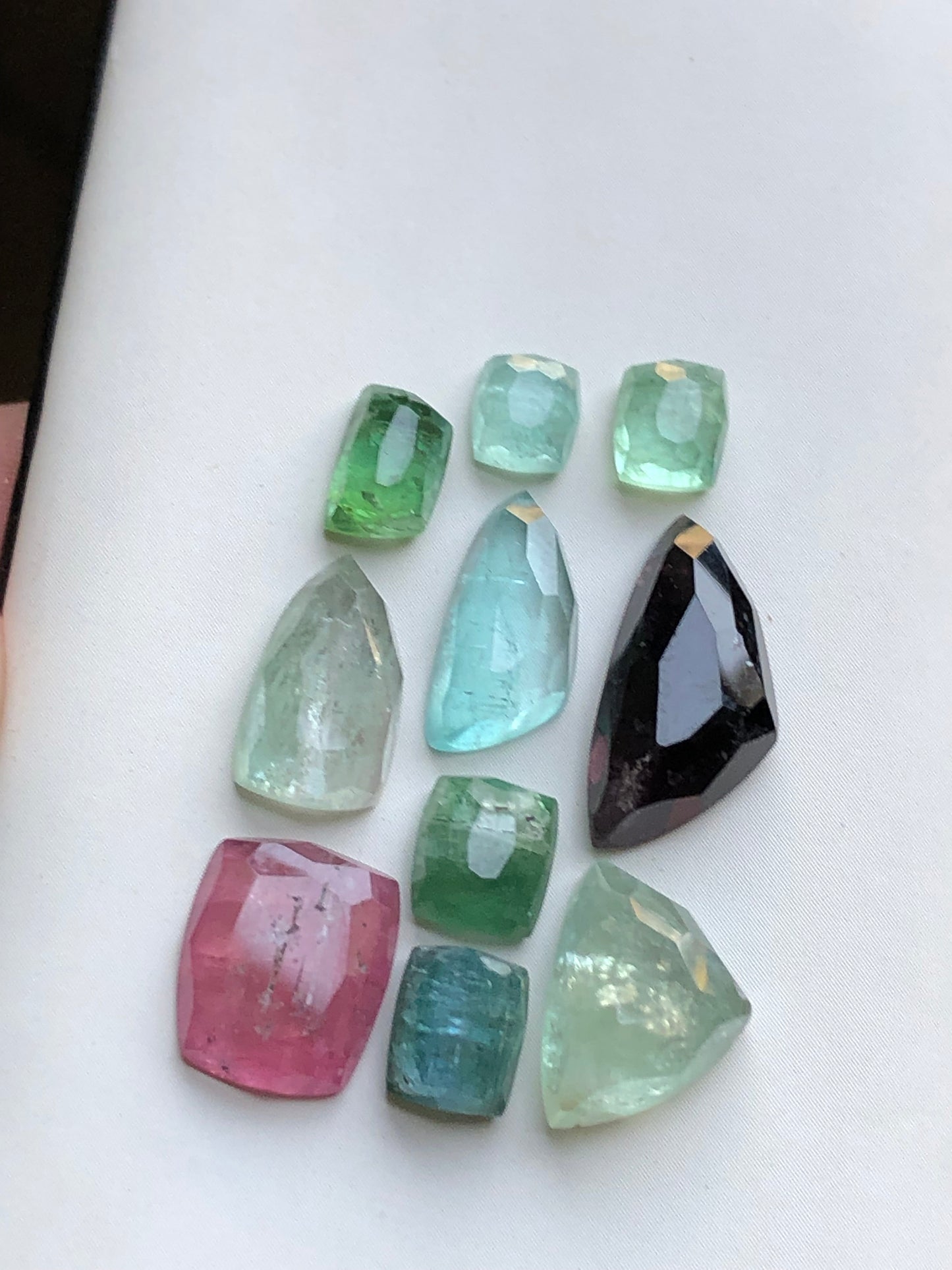 Multi tourmaline rose cut lot 26 carats