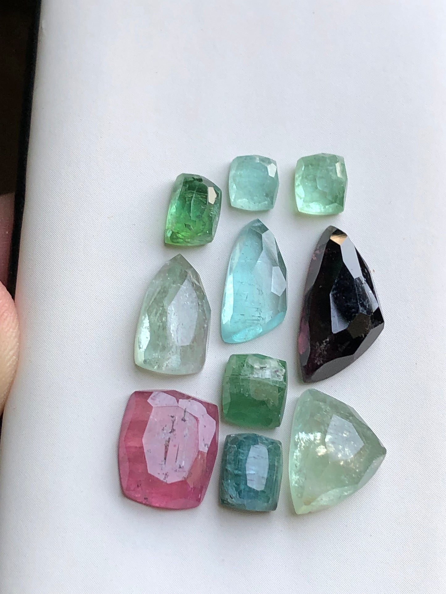 Multi tourmaline rose cut lot 26 carats