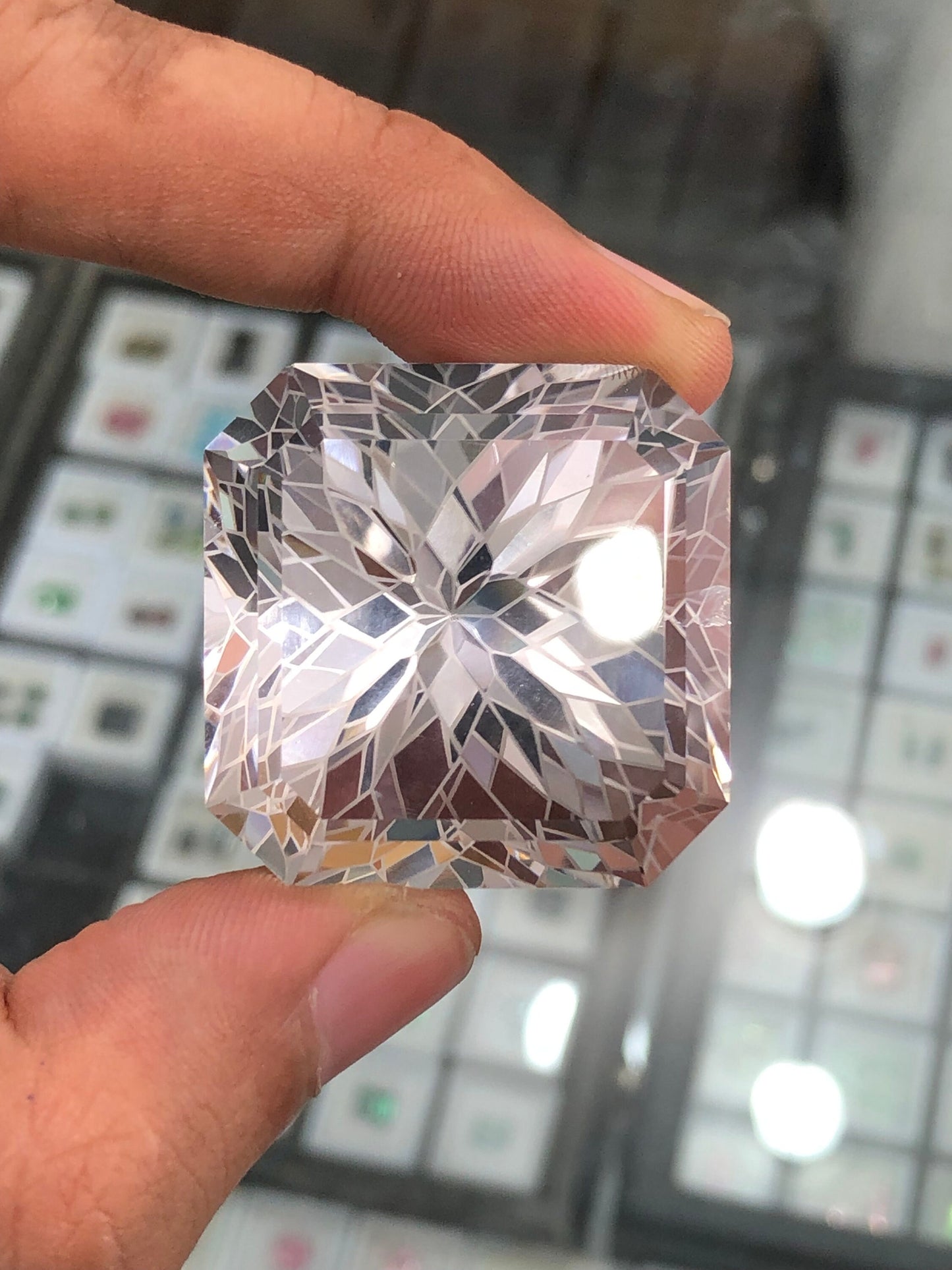 Huge fancy cut quartz available natural