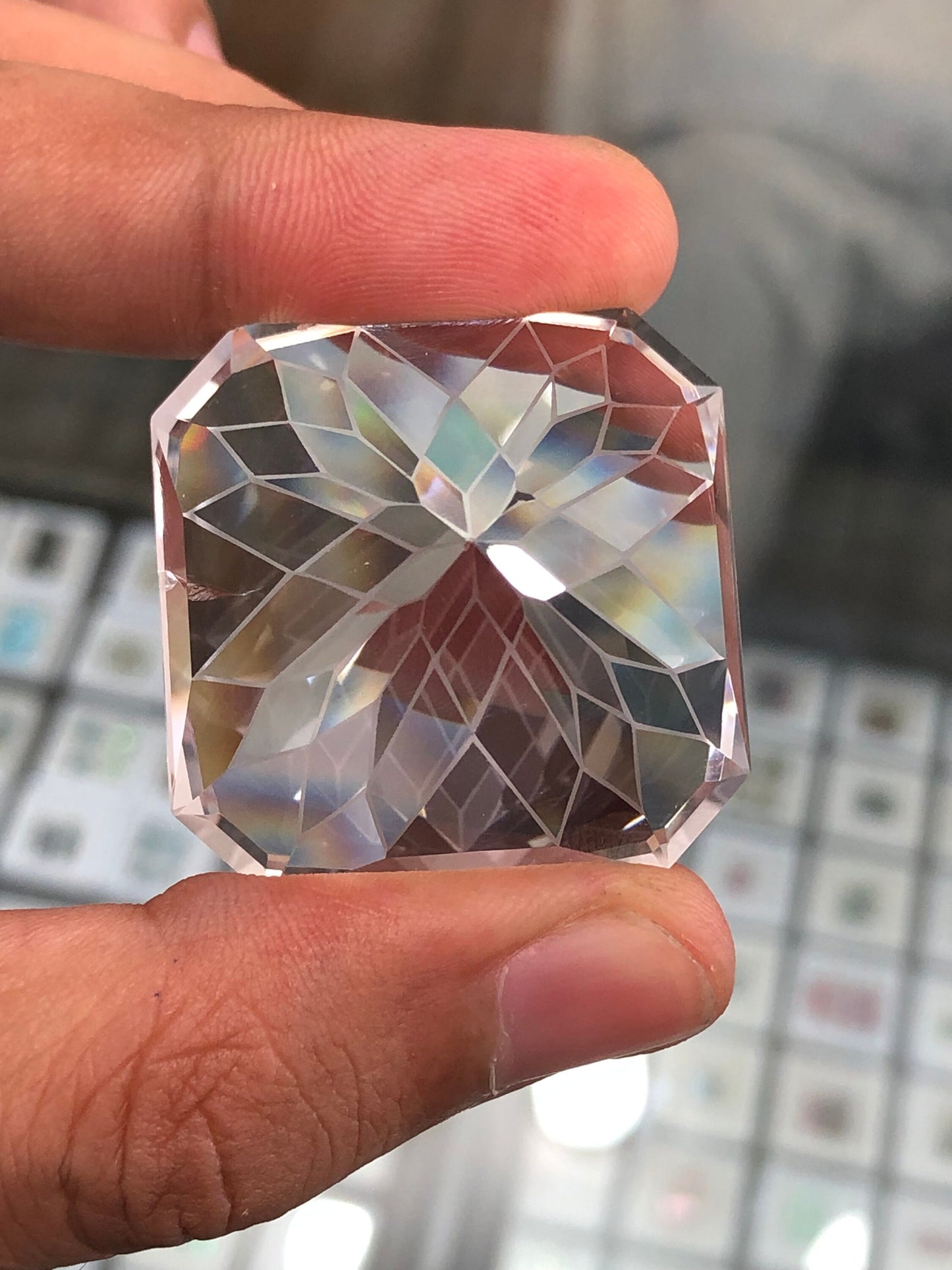 Huge fancy cut quartz available natural