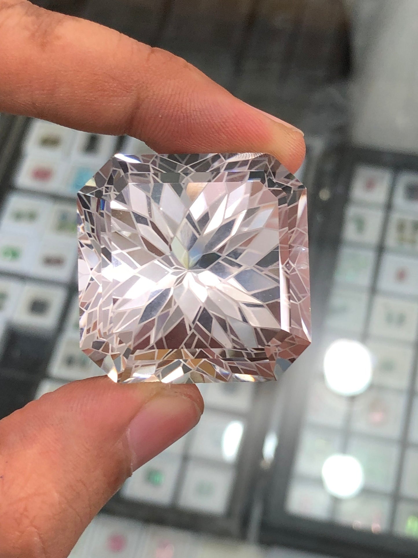 Huge fancy cut quartz available natural