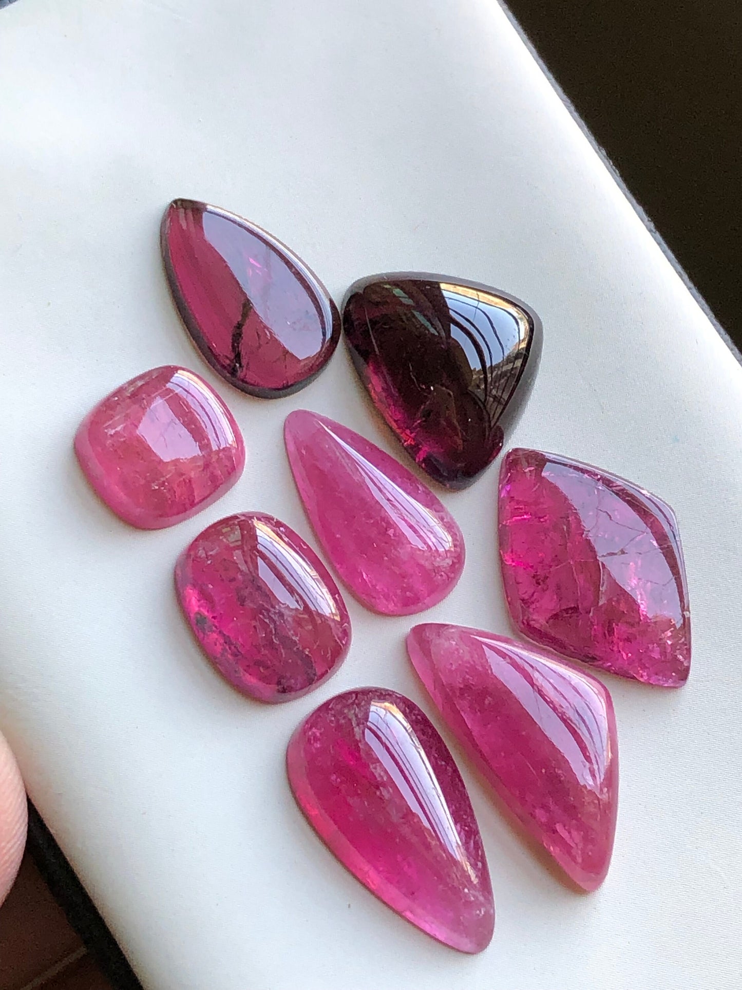 Natural pink tourmaline cabochons 54.70 carats