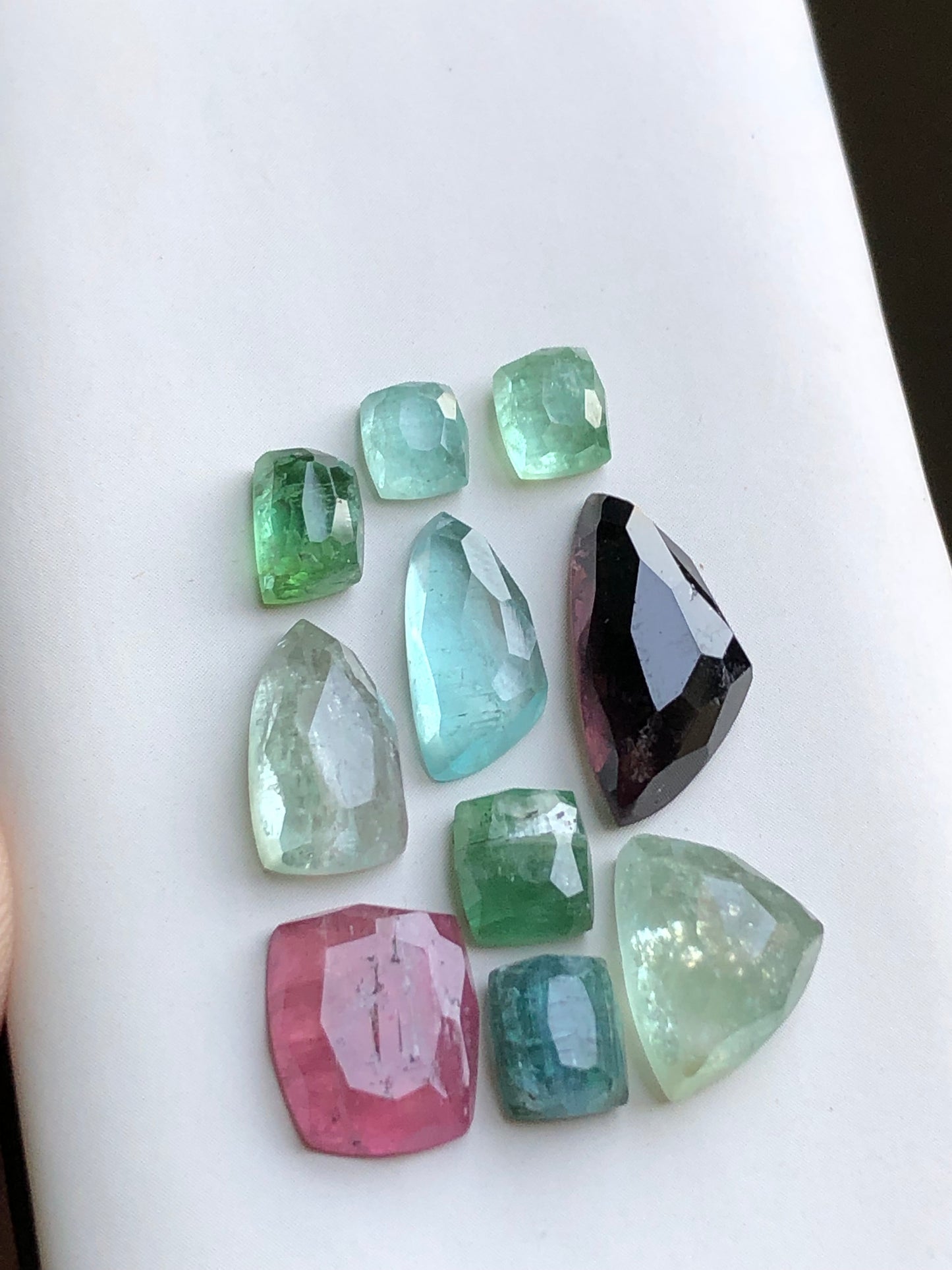 Multi tourmaline rose cut lot 26 carats