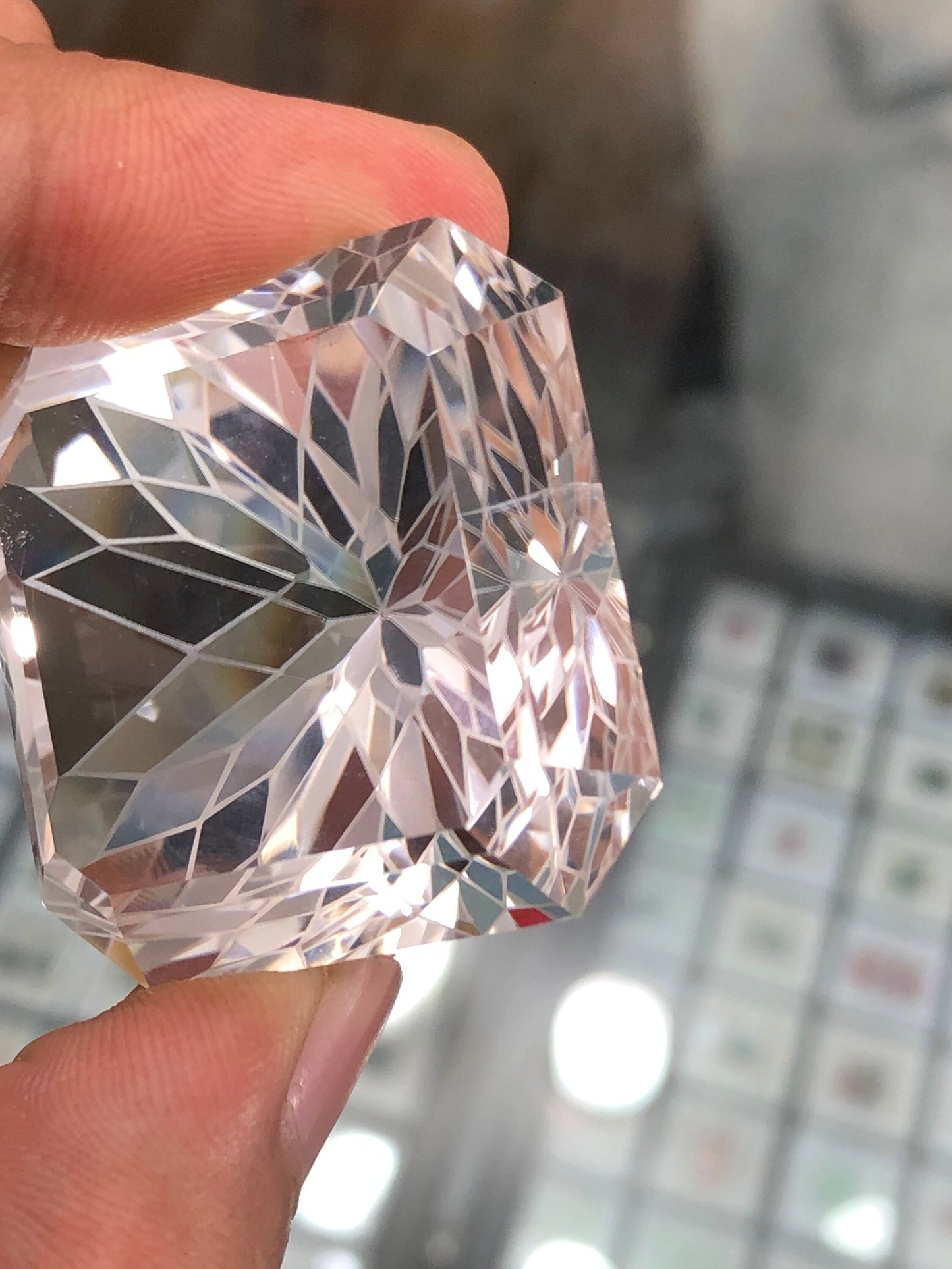Huge fancy cut quartz available natural