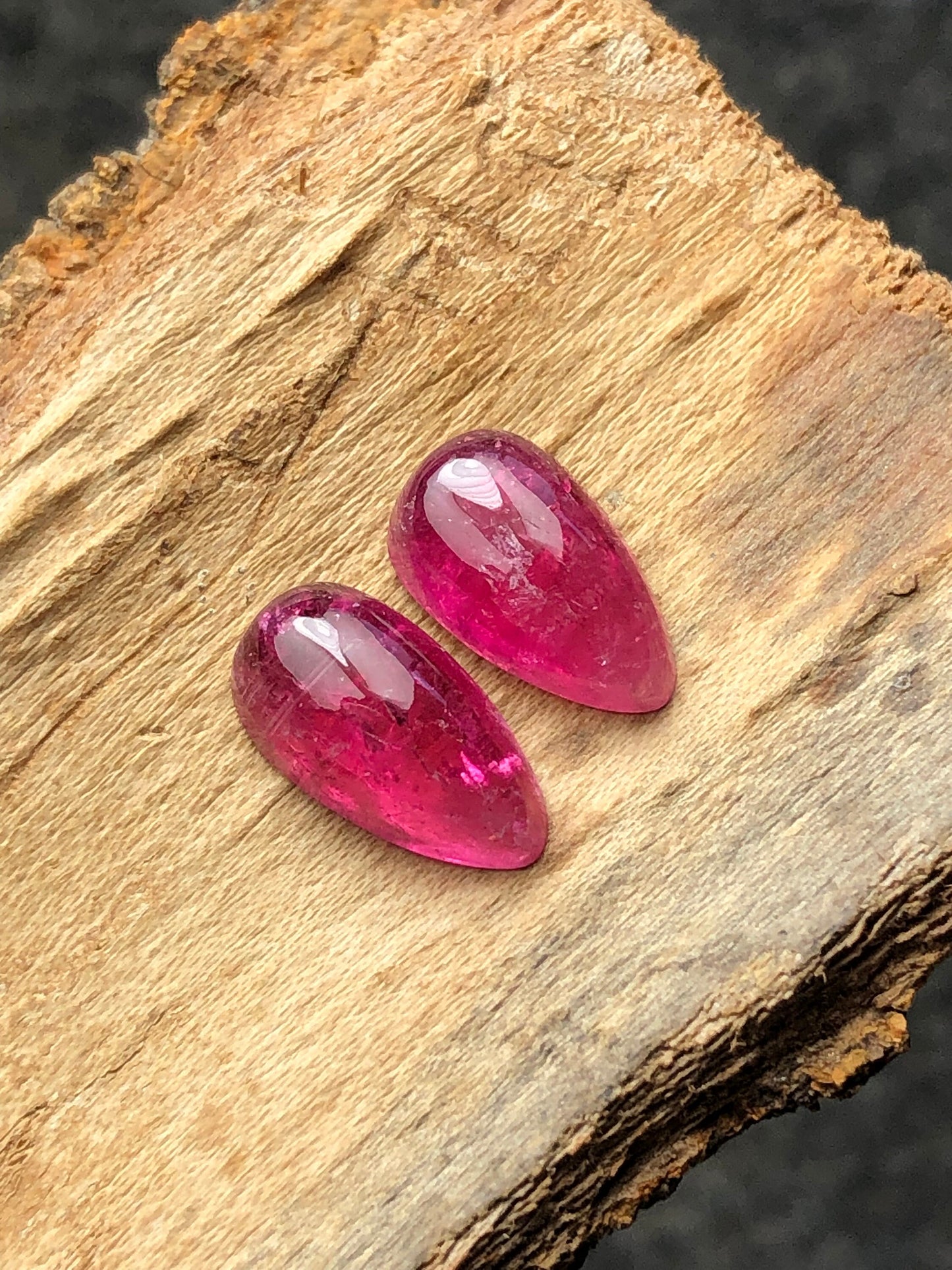 Natural pink tourmaline pair 8 carat