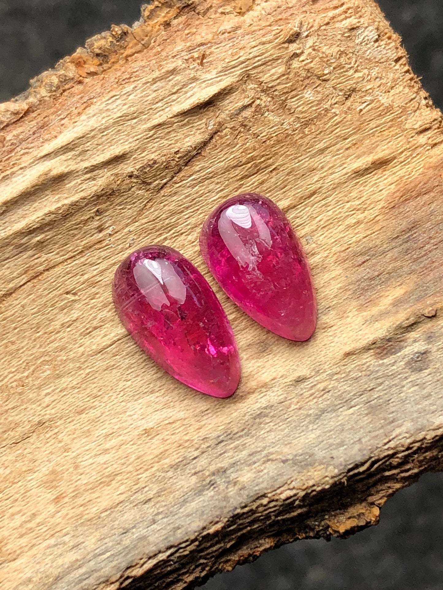 Natural pink tourmaline pair 8 carat