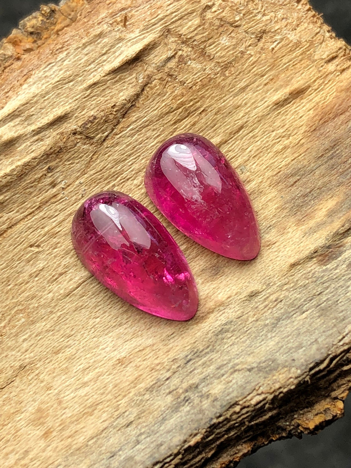 Natural pink tourmaline pair 8 carat