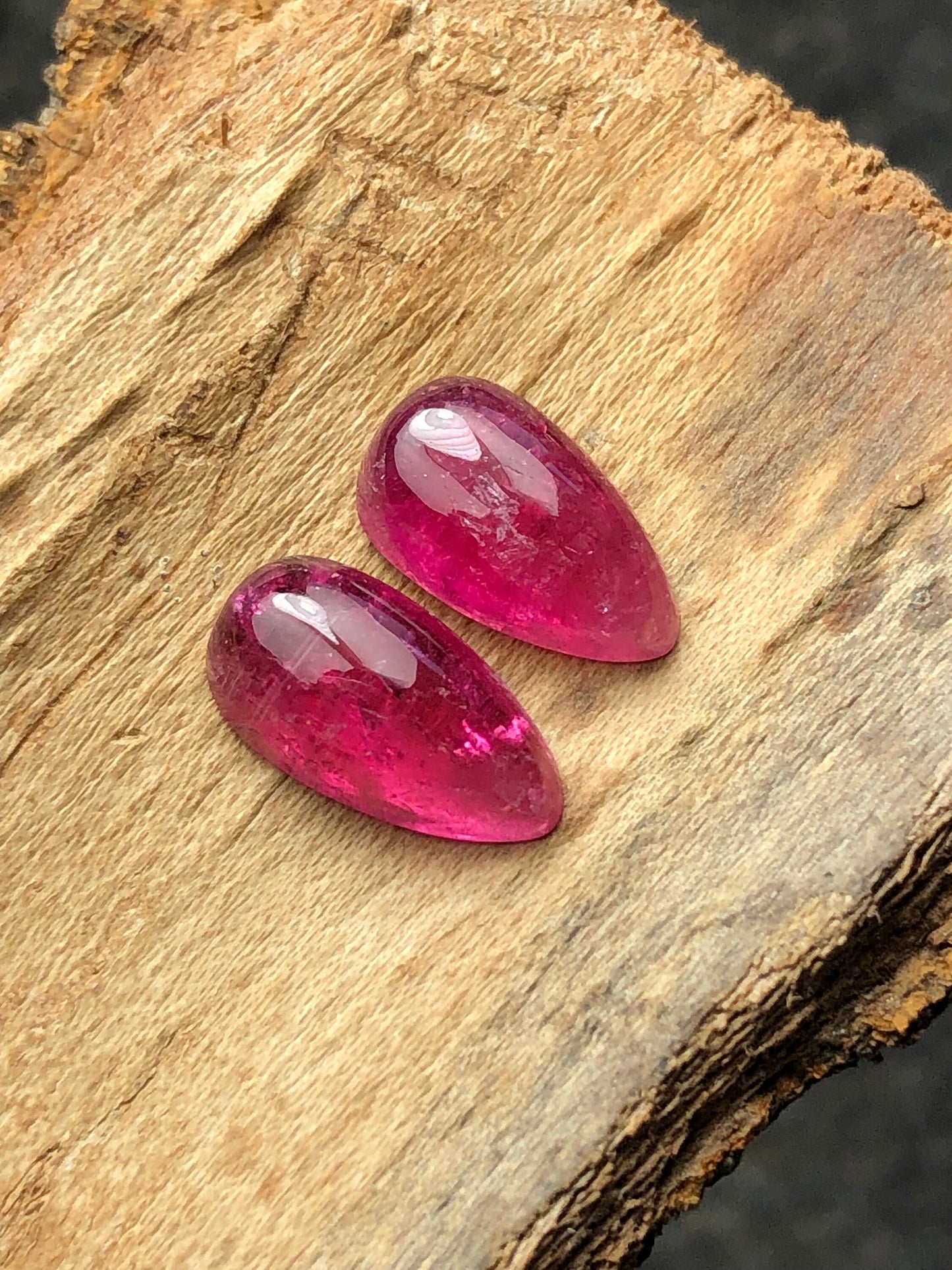 Natural pink tourmaline pair 8 carat
