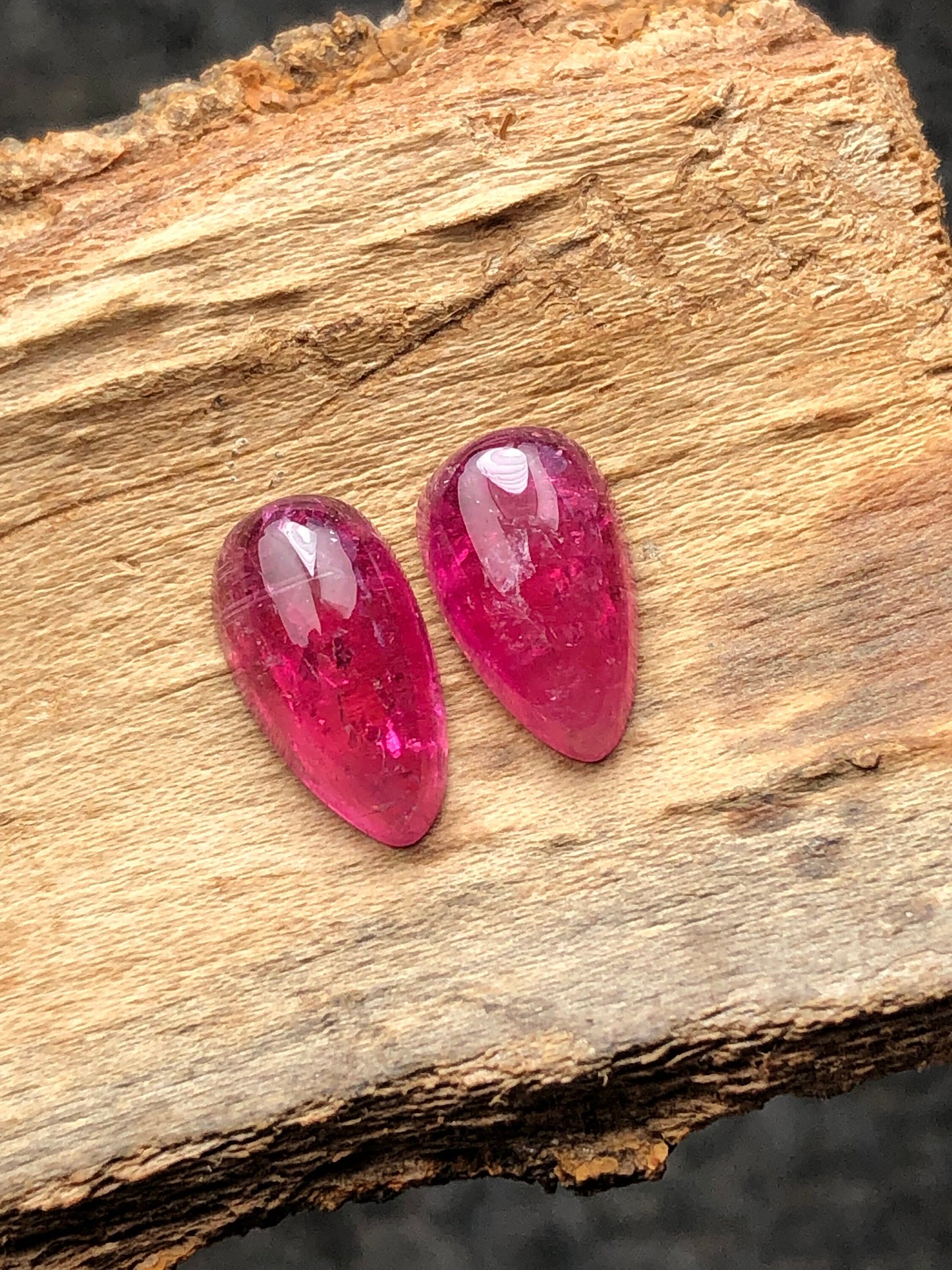 Natural pink tourmaline pair 8 carat