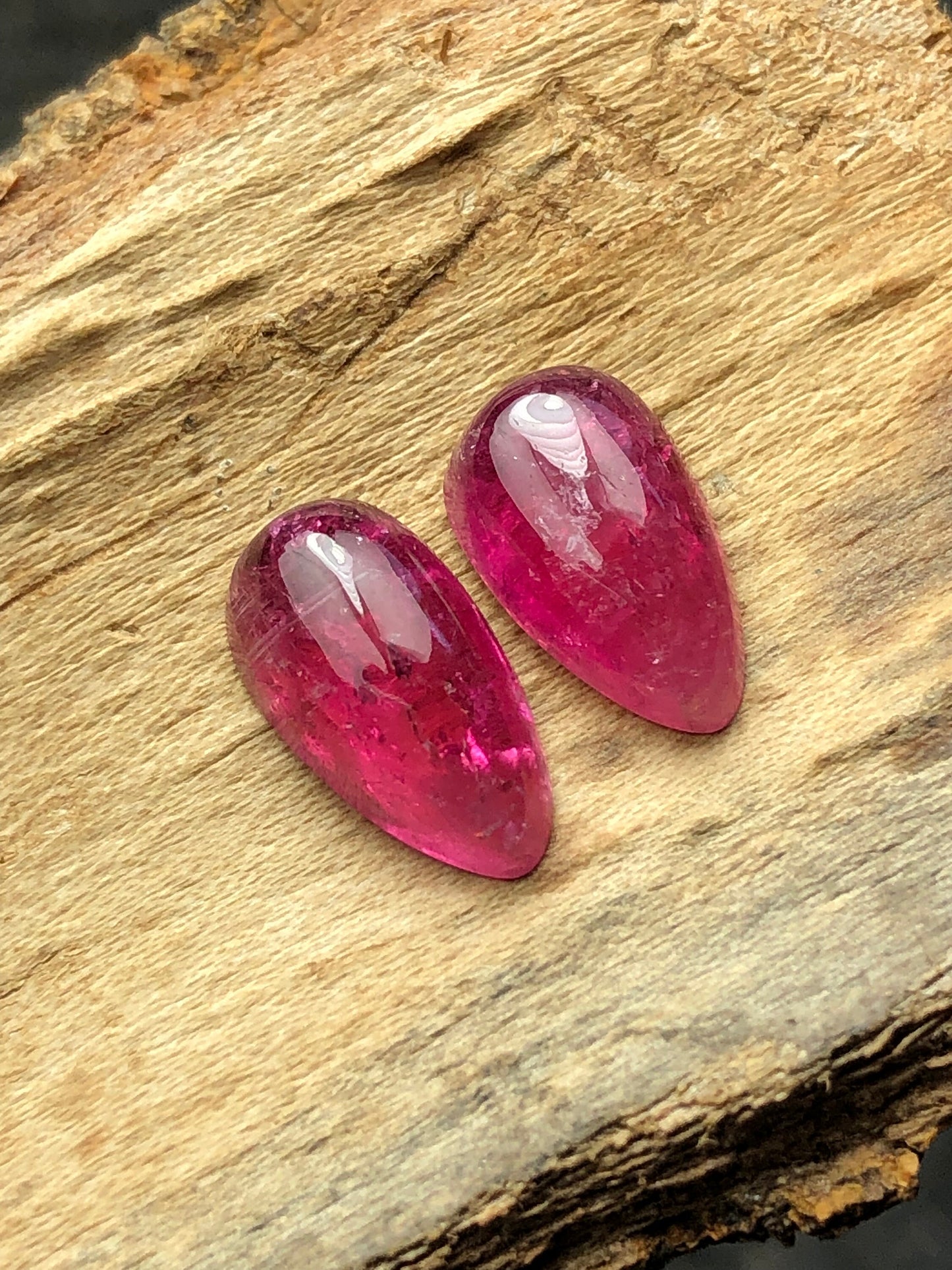 Natural pink tourmaline pair 8 carat