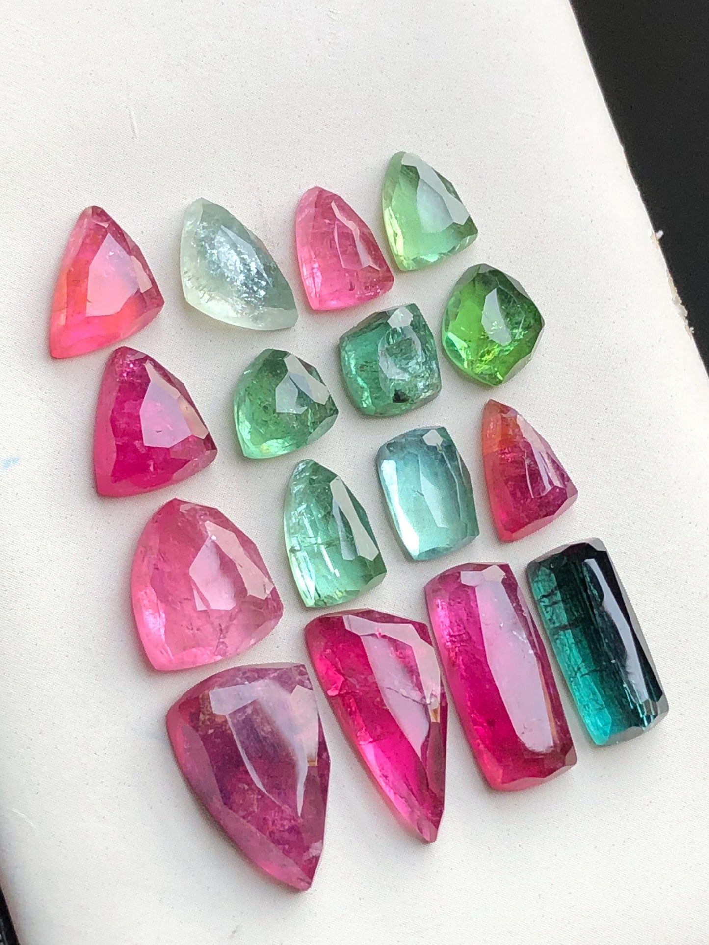 Multi colours tourmaline rose cuts origin Afghanistan kunar mines 46.80 carats
