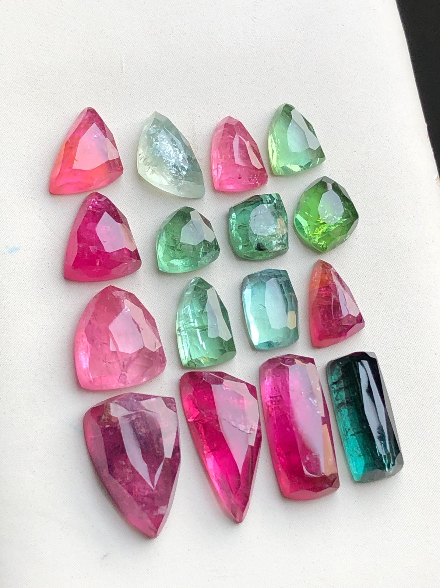 Multi colours tourmaline rose cuts origin Afghanistan kunar mines 46.80 carats
