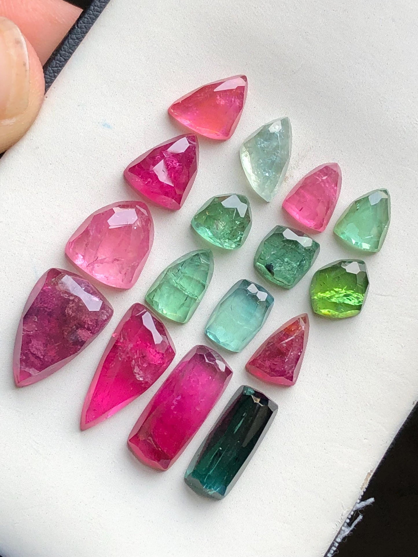 Multi colours tourmaline rose cuts origin Afghanistan kunar mines 46.80 carats
