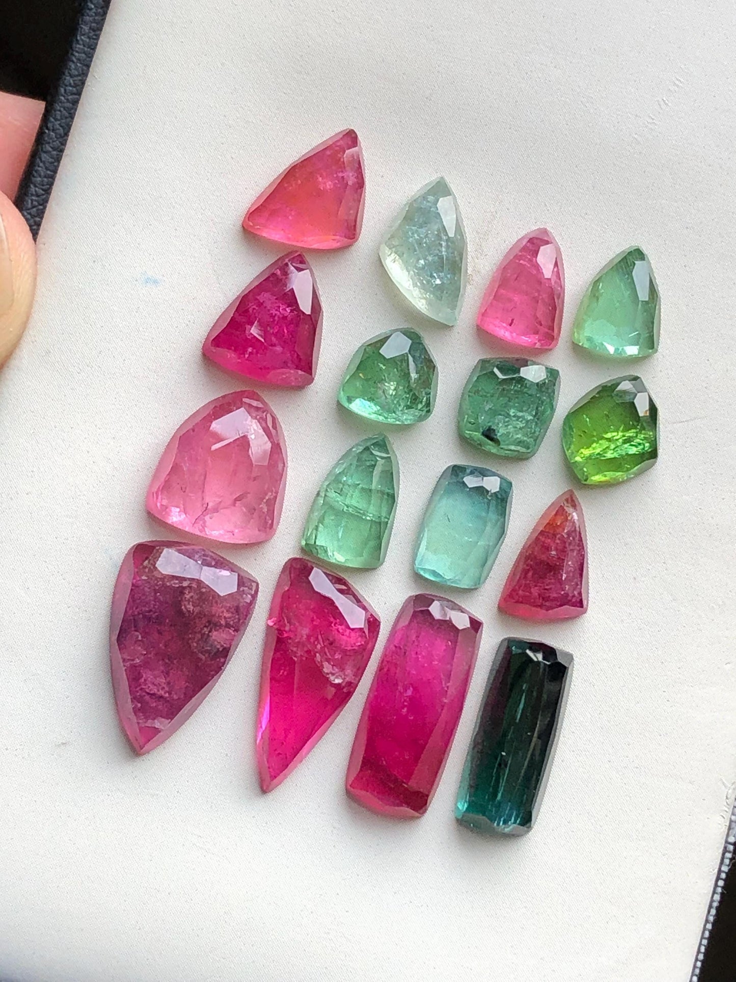 Multi colours tourmaline rose cuts origin Afghanistan kunar mines 46.80 carats