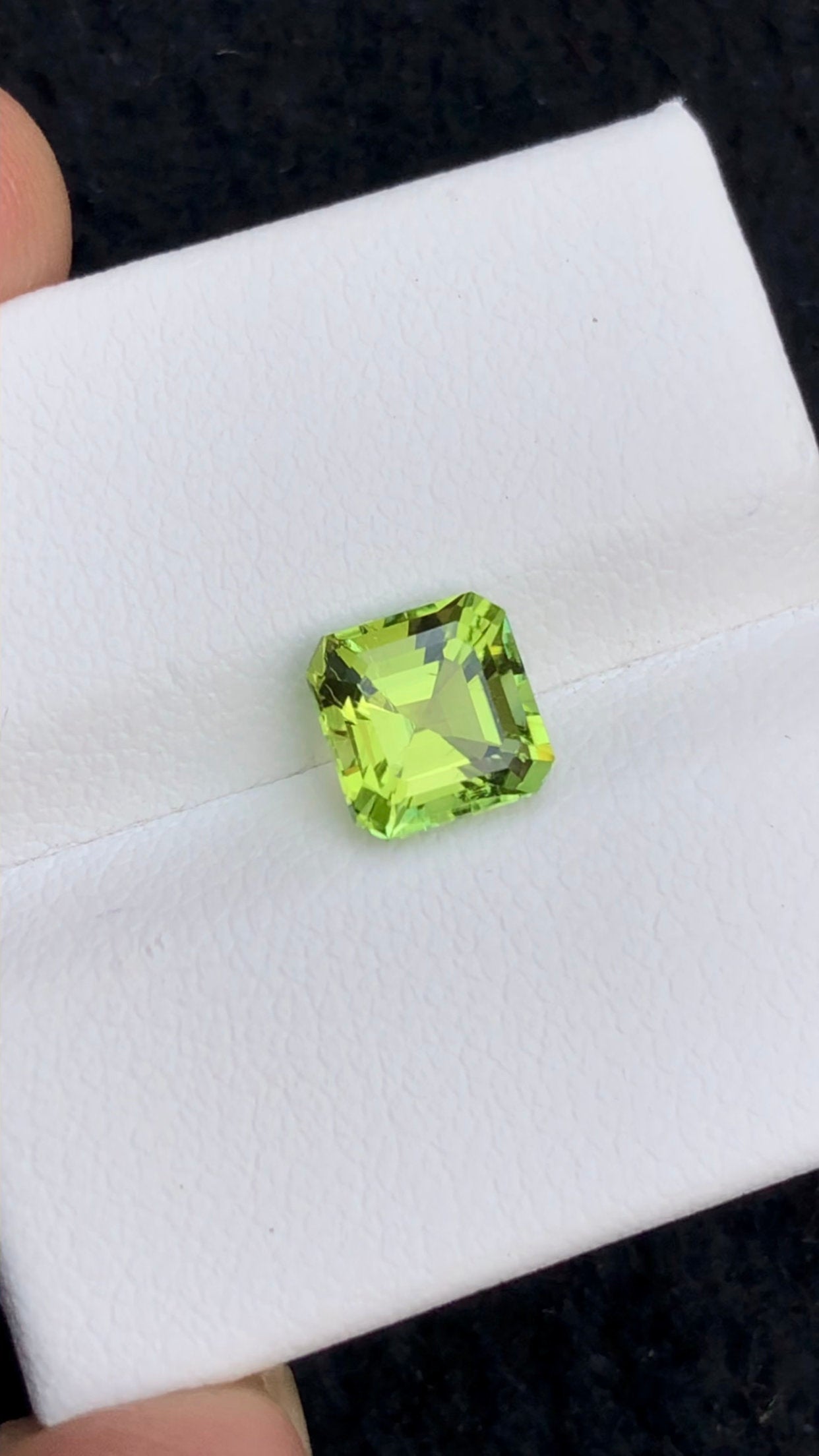 1.50 carat faceted mid green tourmaline origin Afghanistan 100% natural