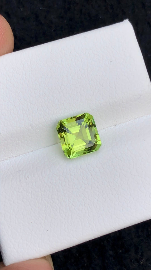 1.50 carat faceted mid green tourmaline origin Afghanistan 100% natural