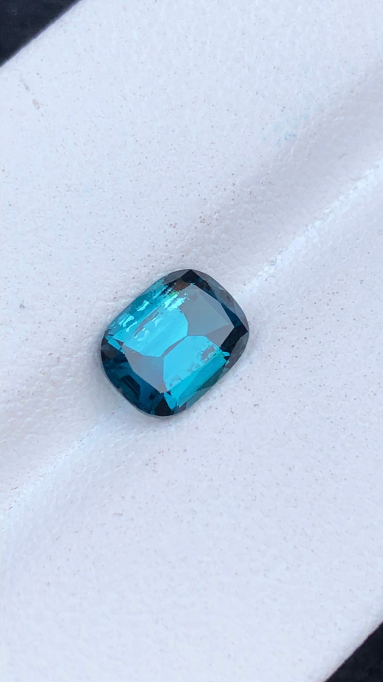 1.25 carat faceted blue tourmaline origin Afghanistan 100% natural 7.5*6*4mm