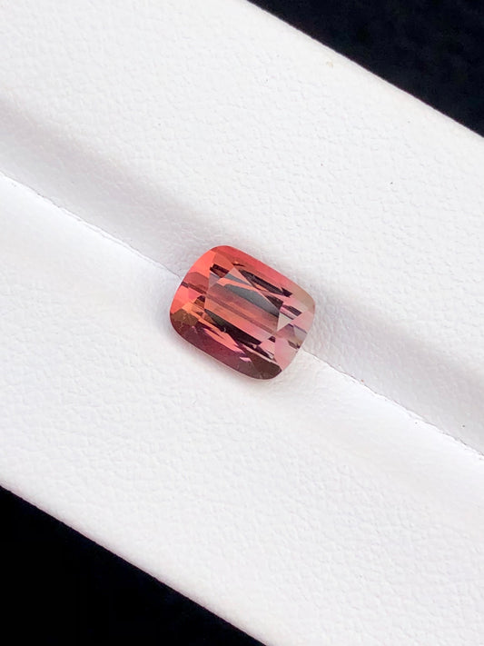2.60 carat stunning faceted bi colour tourmaline origin Afghanistan 8*7*6mm