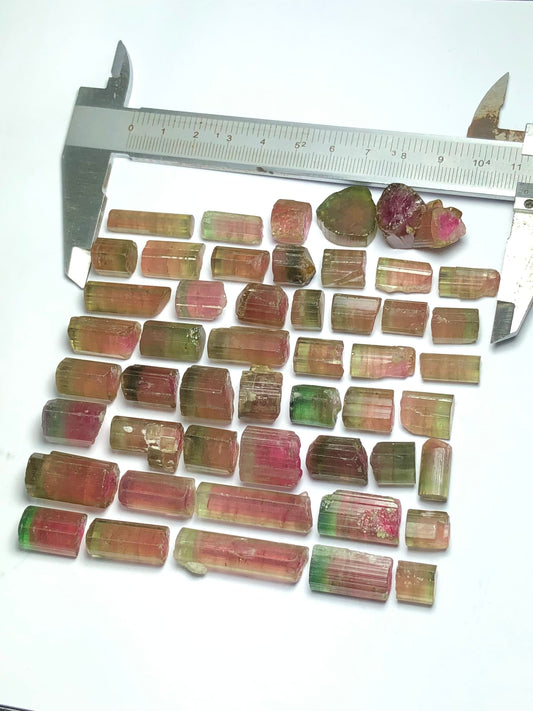 155 grams natural watermelon tourmaline crystals from Afghanistan