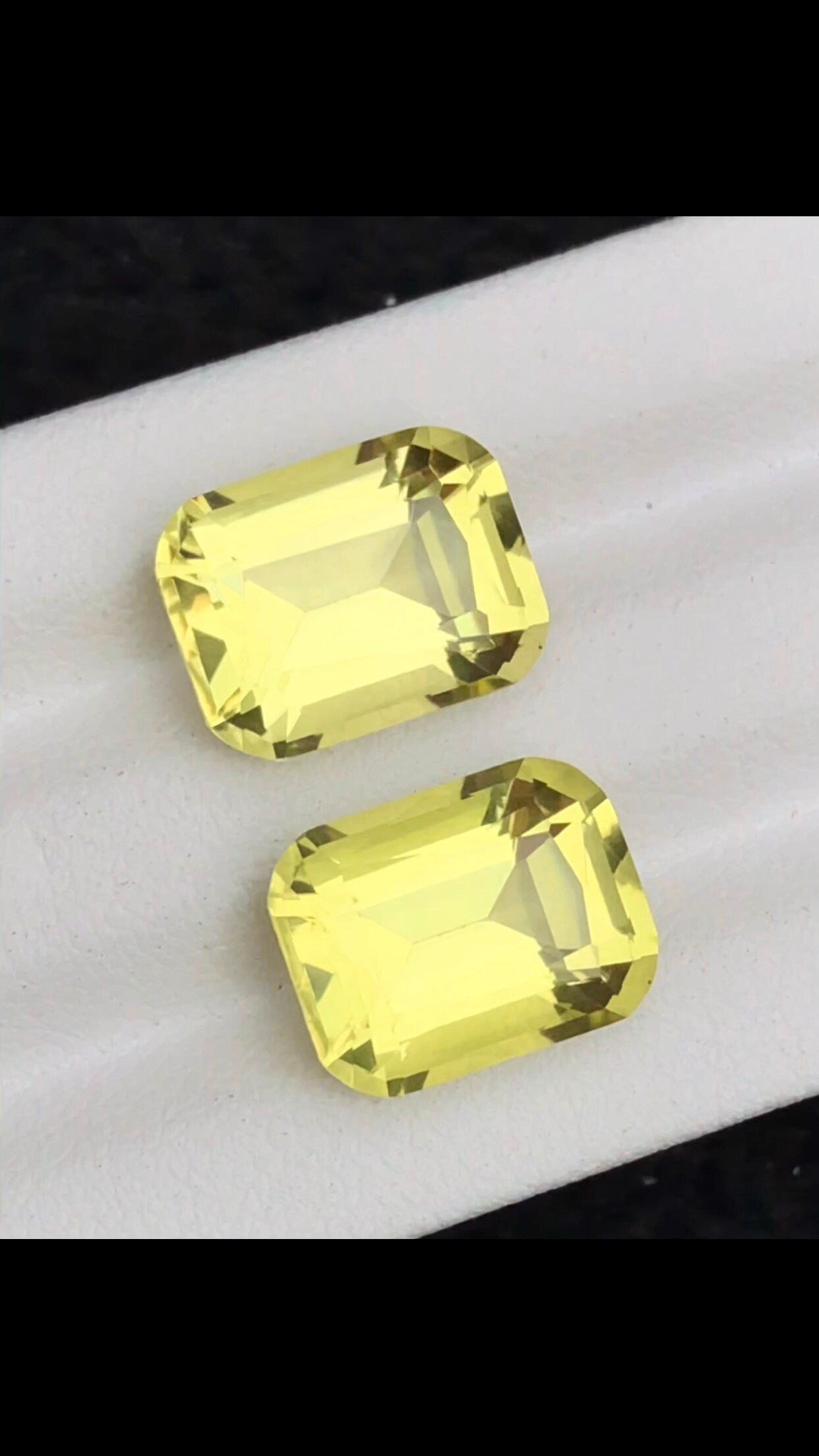 13.3 carats very beautiful natural top quality faceted citrine pair available