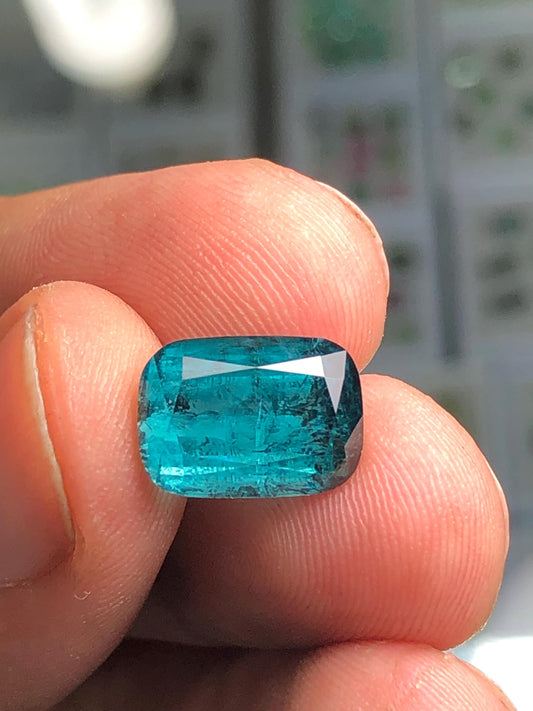 6.80 CTs indigo tourmaline faceted natural