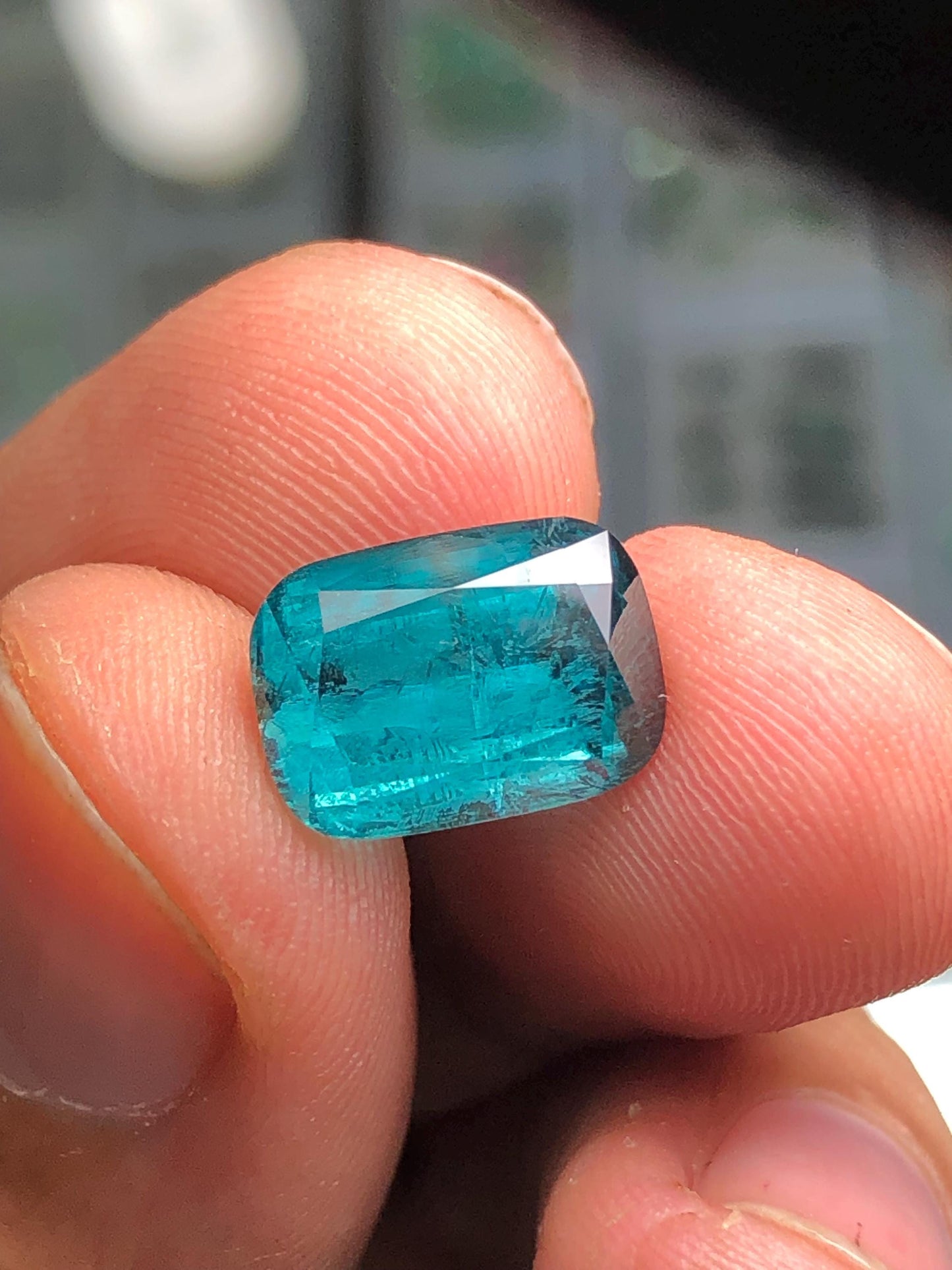 6.80 CTs indigo tourmaline faceted natural