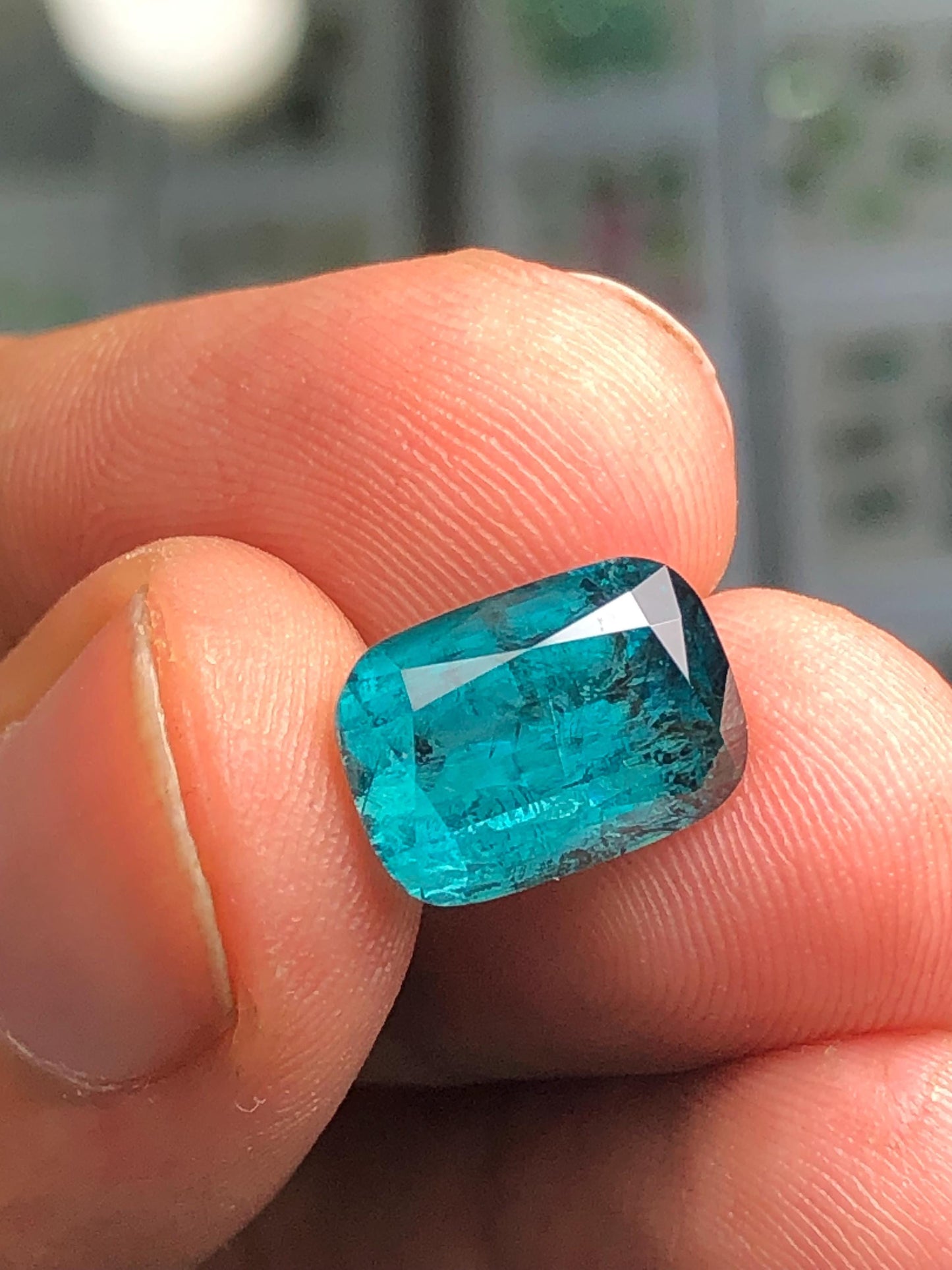 6.80 CTs indigo tourmaline faceted natural