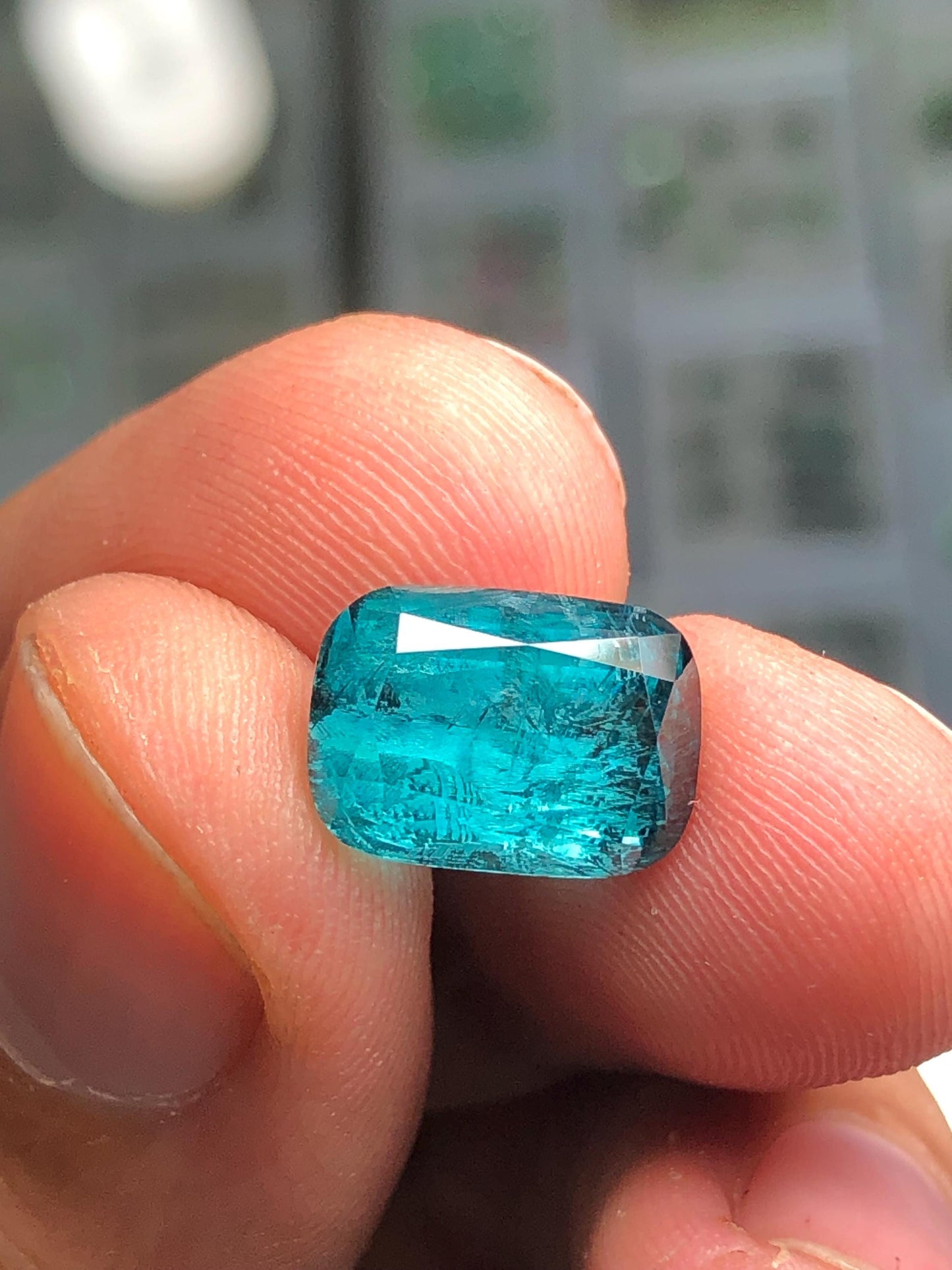 6.80 CTs indigo tourmaline faceted natural