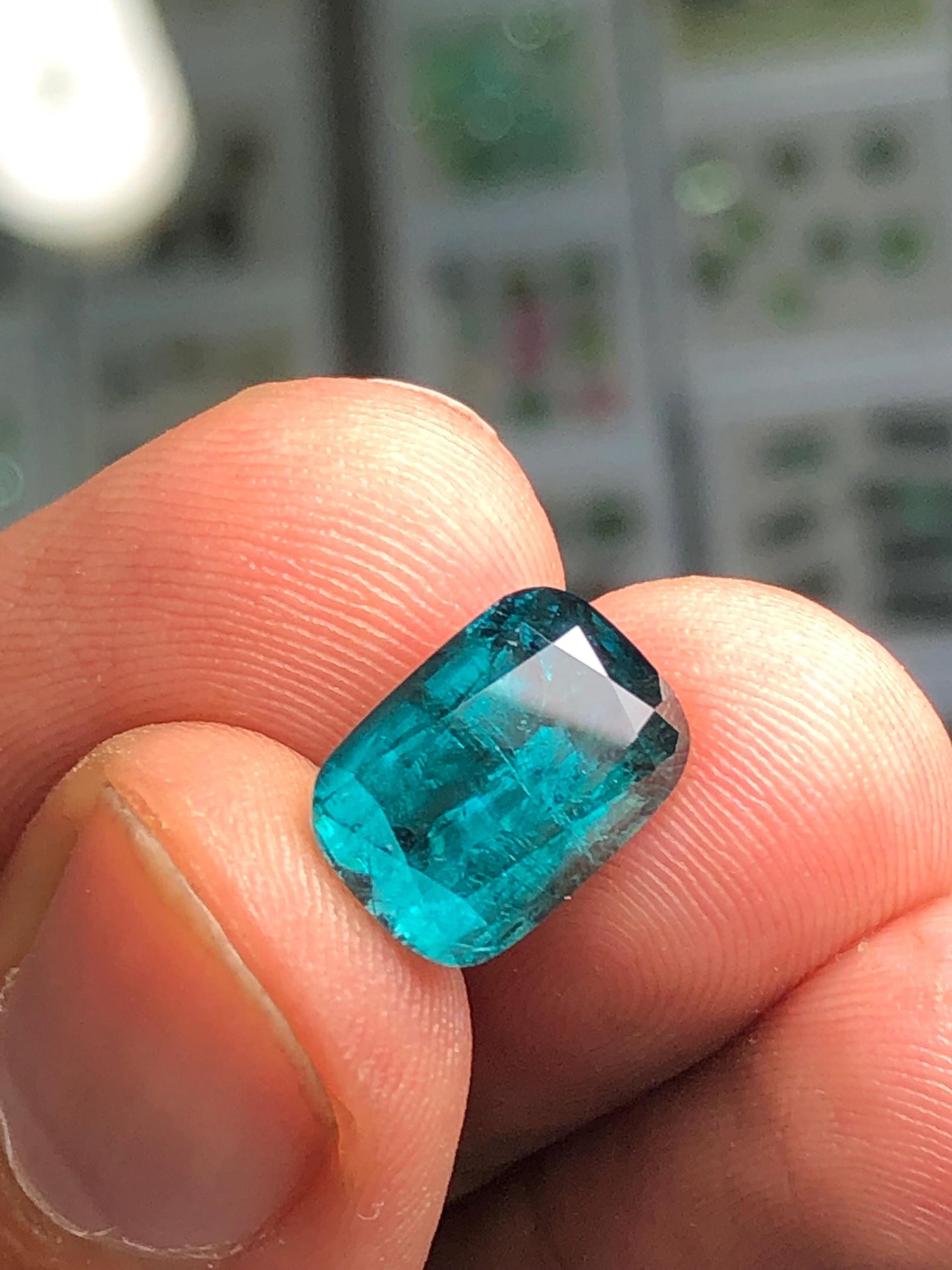 6.80 CTs indigo tourmaline faceted natural